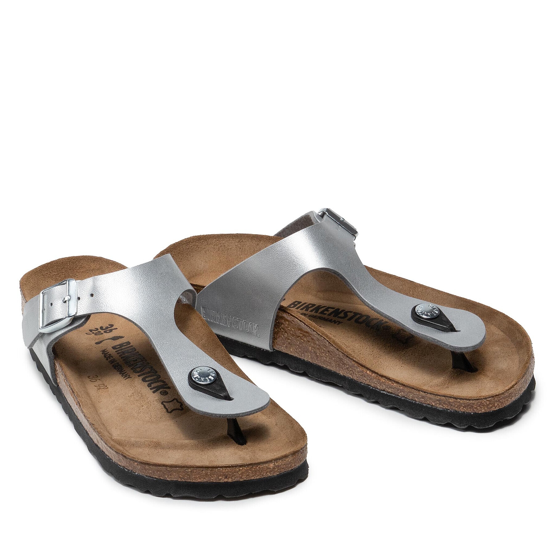 Birkenstock Žabky Gizeh Bs 0043853 Stříbrná - Pepit.cz