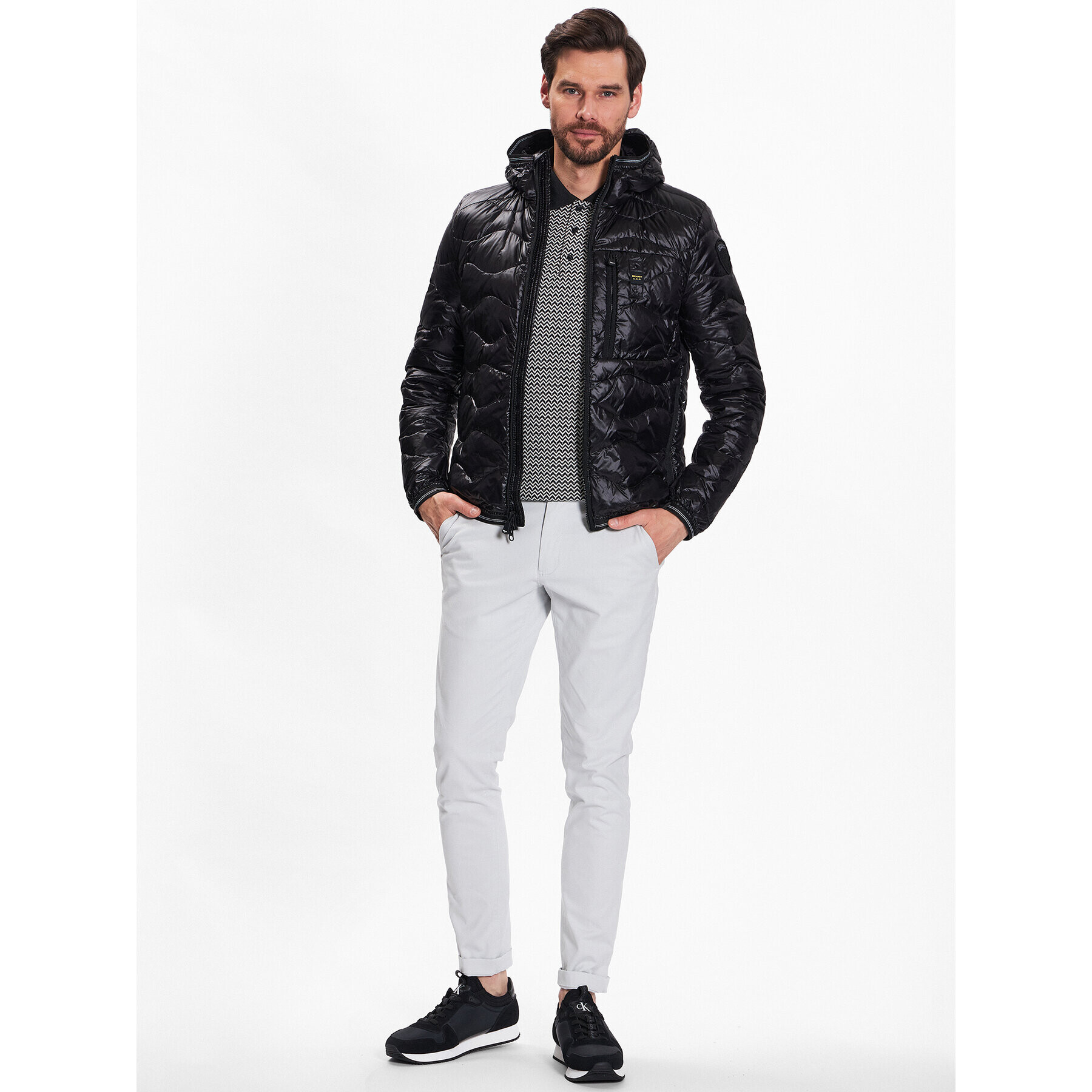 Blauer Bunda pro přechodné období Hudson 23SBLUC03033 Černá Regular Fit - Pepit.cz