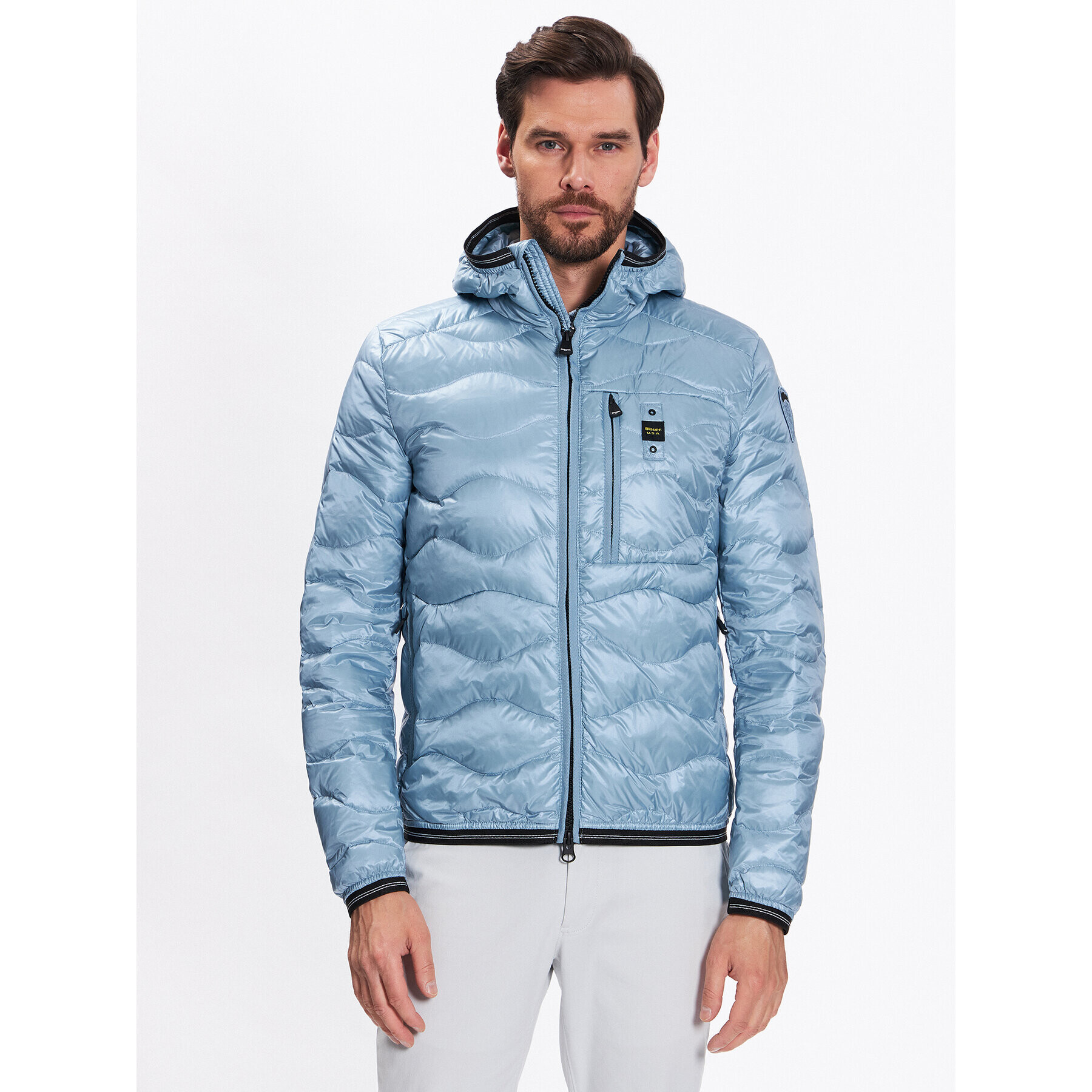 Blauer Bunda pro přechodné období Hudson 23SBLUC03033 Modrá Regular Fit - Pepit.cz