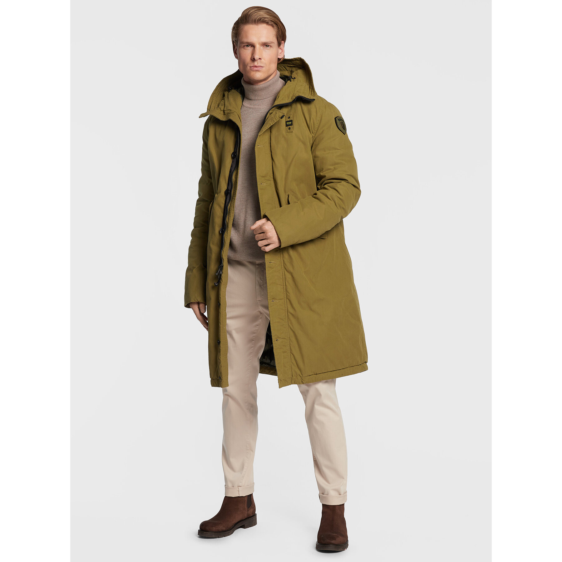 Blauer Parka Militare Otis BLUK03232 006362 Zelená Regular Fit - Pepit.cz