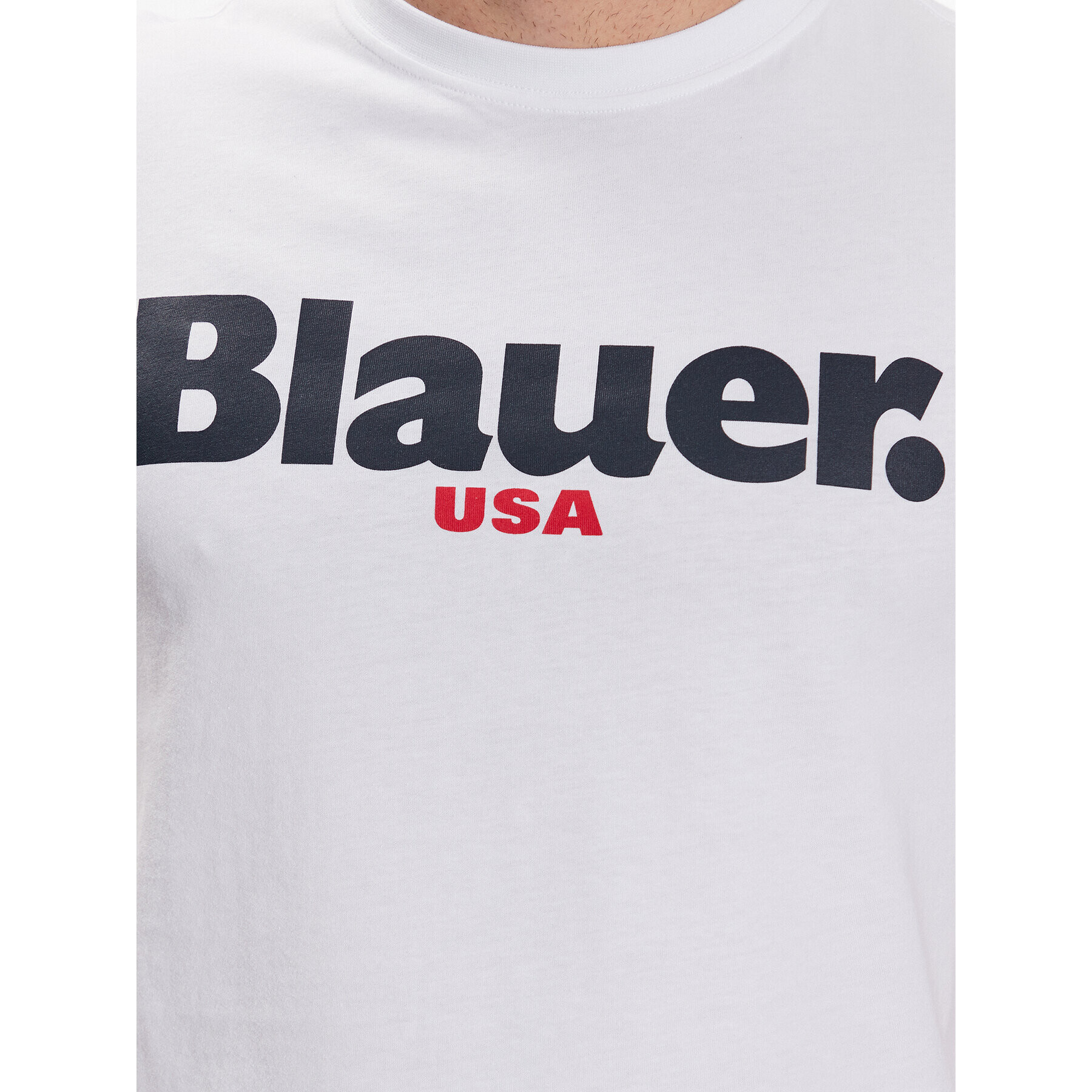 Blauer T-Shirt 23SBLUH02104 004547 Bílá Regular Fit - Pepit.cz