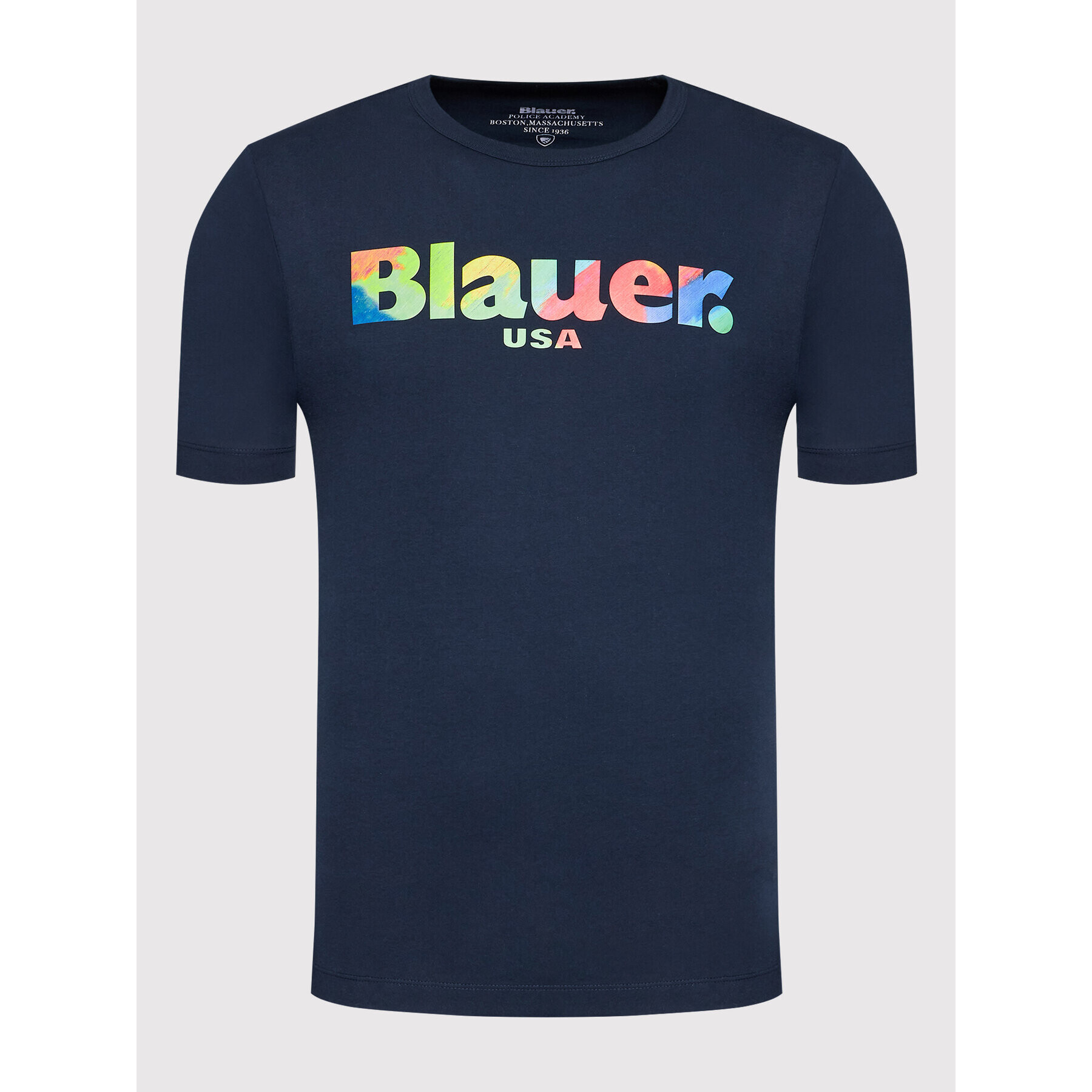 Blauer T-Shirt Arcobaleno BLUH02173 004547 Tmavomodrá Regular Fit - Pepit.cz