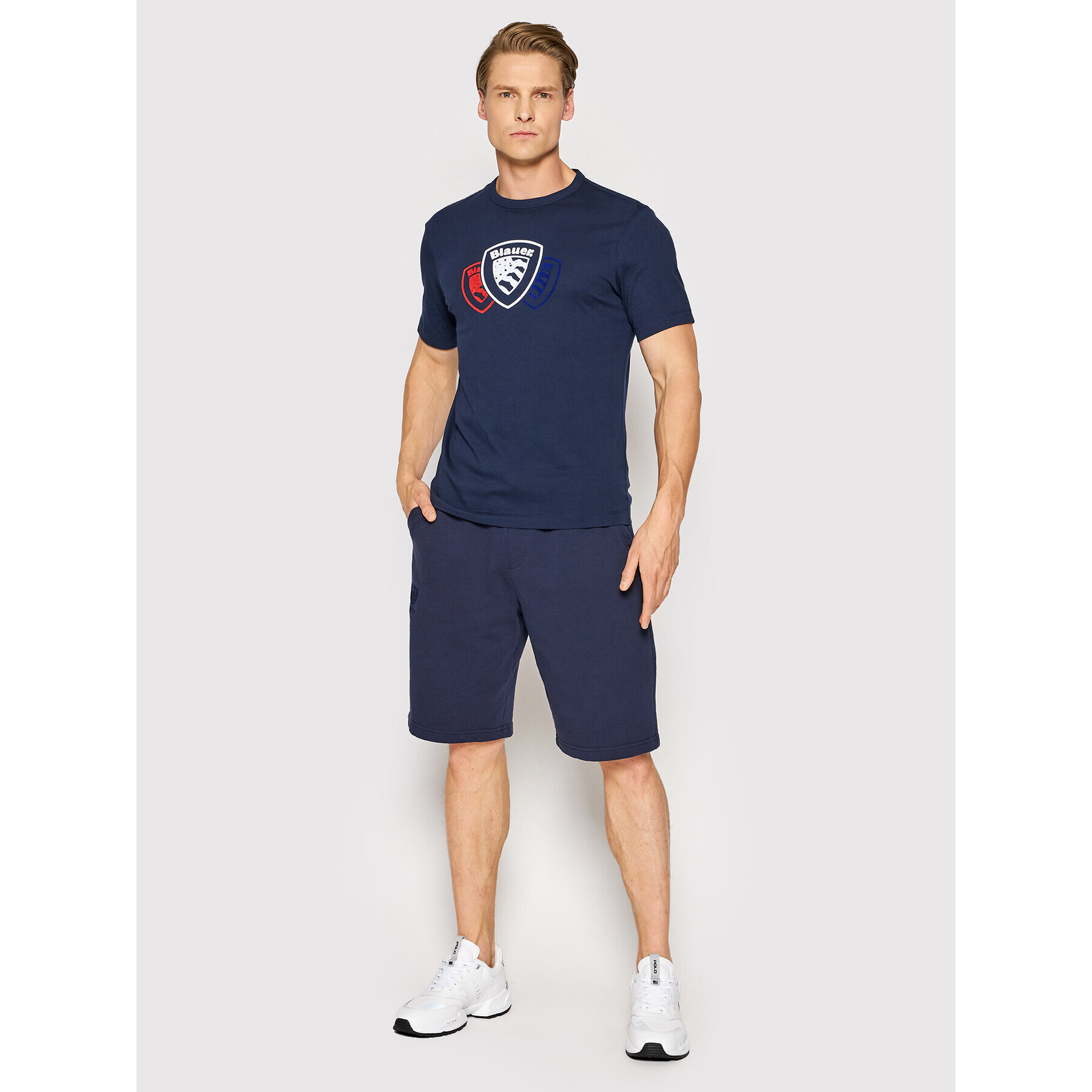 Blauer T-Shirt BLUH02174 004547 Tmavomodrá Regular Fit - Pepit.cz