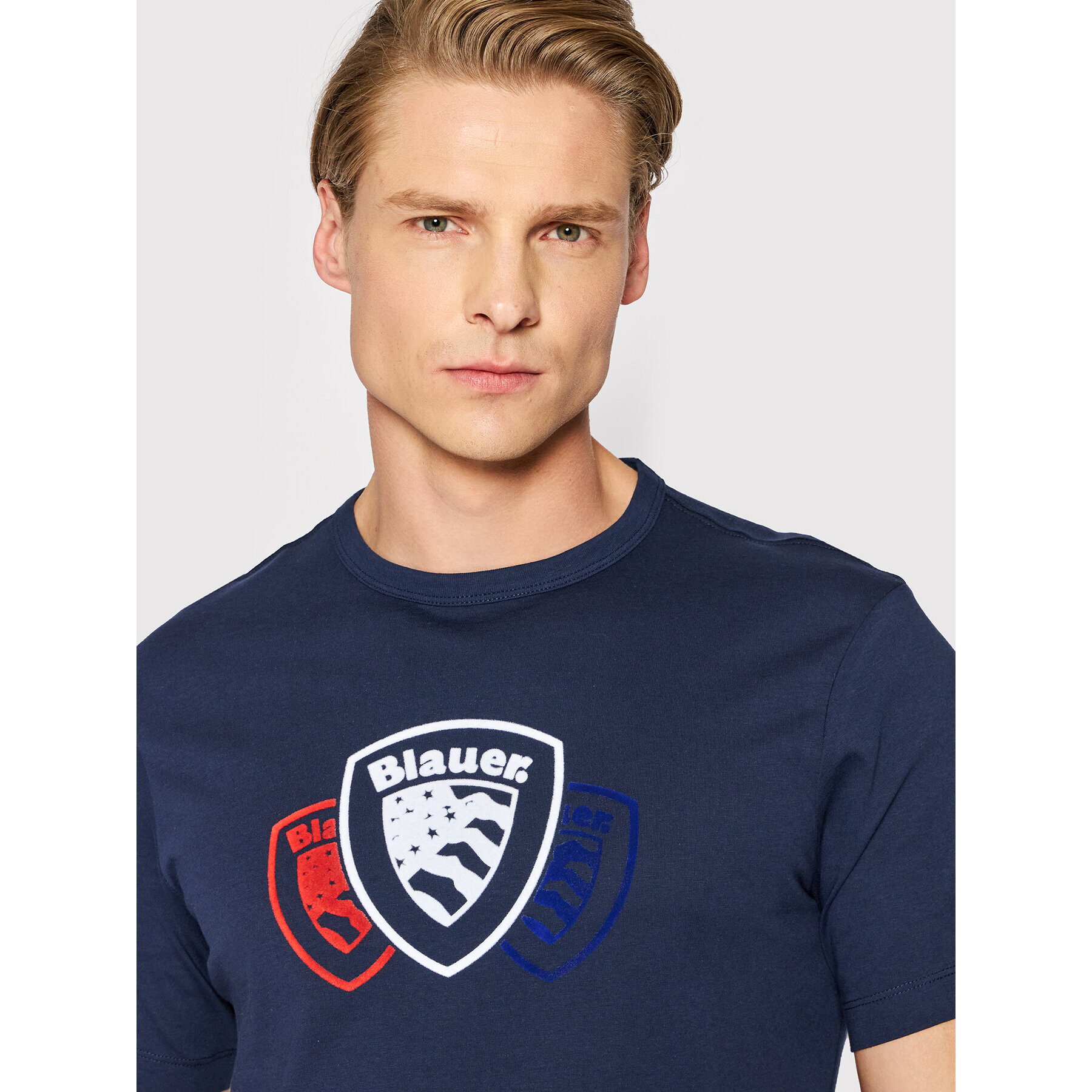 Blauer T-Shirt BLUH02174 004547 Tmavomodrá Regular Fit - Pepit.cz