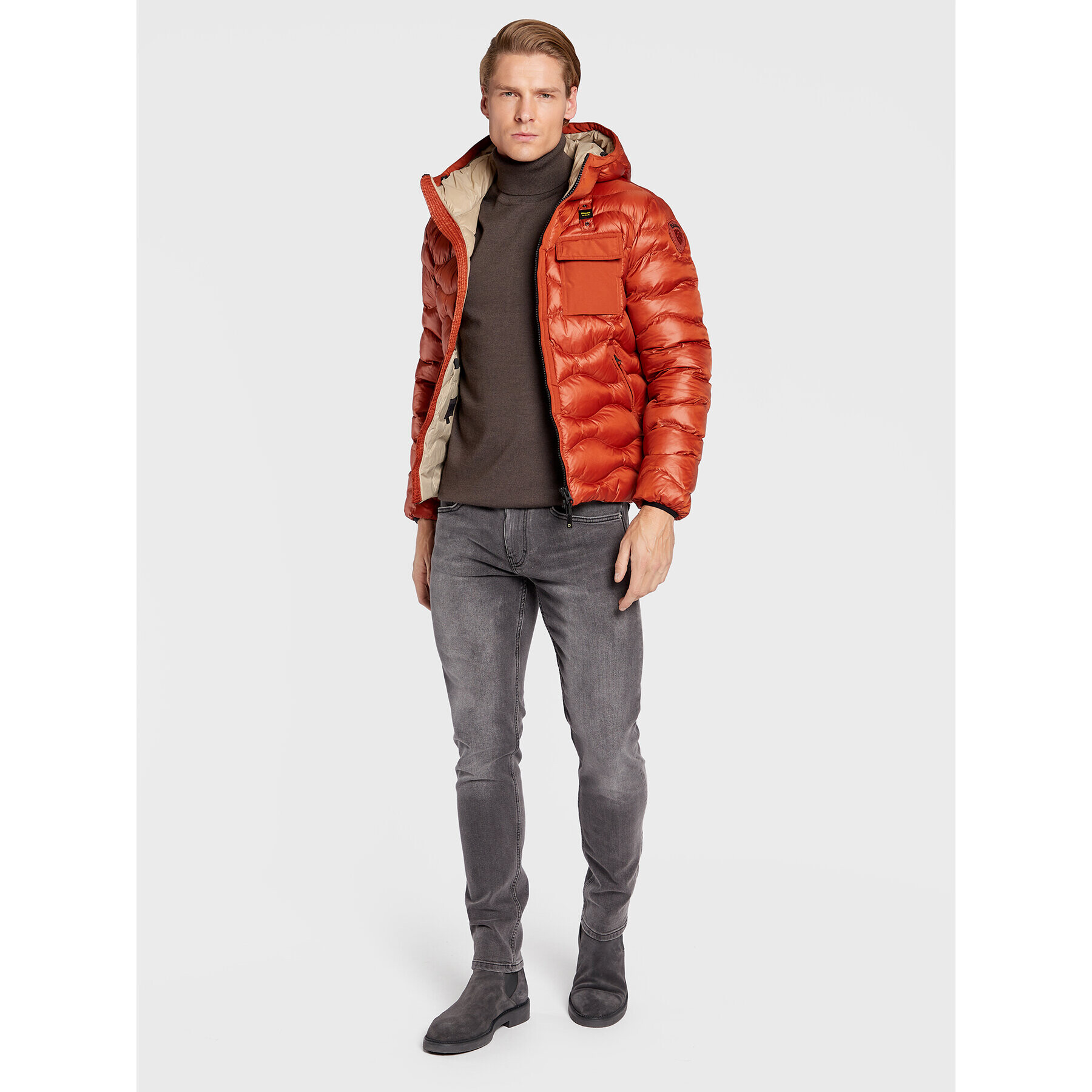 Blauer Vatovaná bunda Andy BLUC02143 005958 Oranžová Regular Fit - Pepit.cz