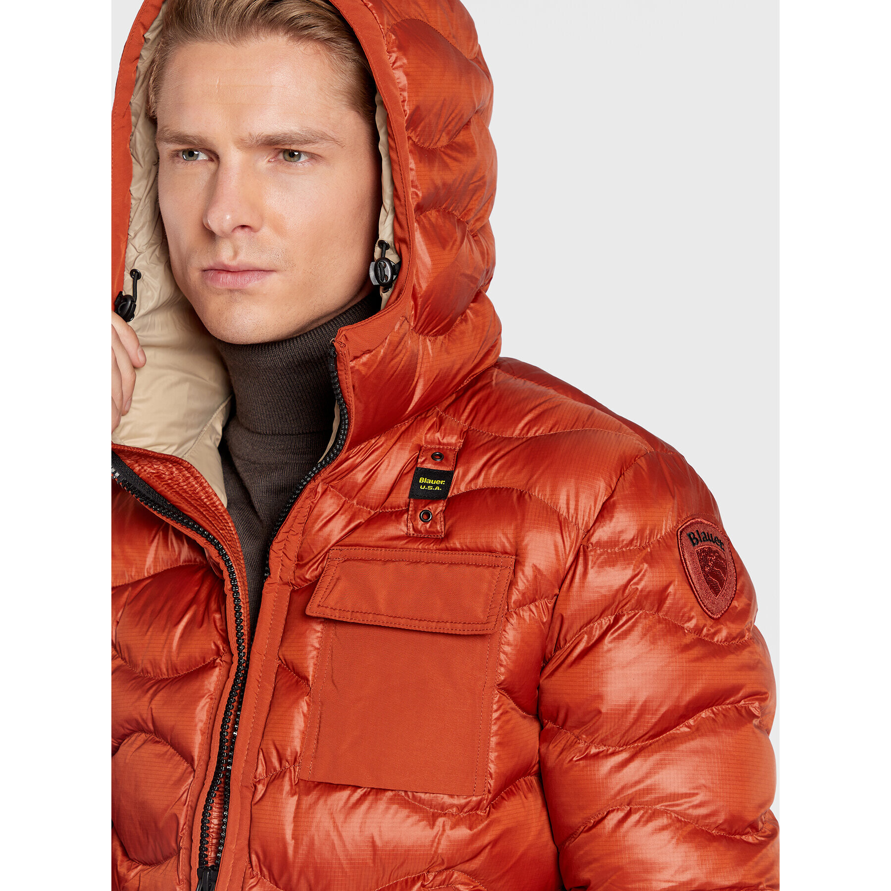 Blauer Vatovaná bunda Andy BLUC02143 005958 Oranžová Regular Fit - Pepit.cz