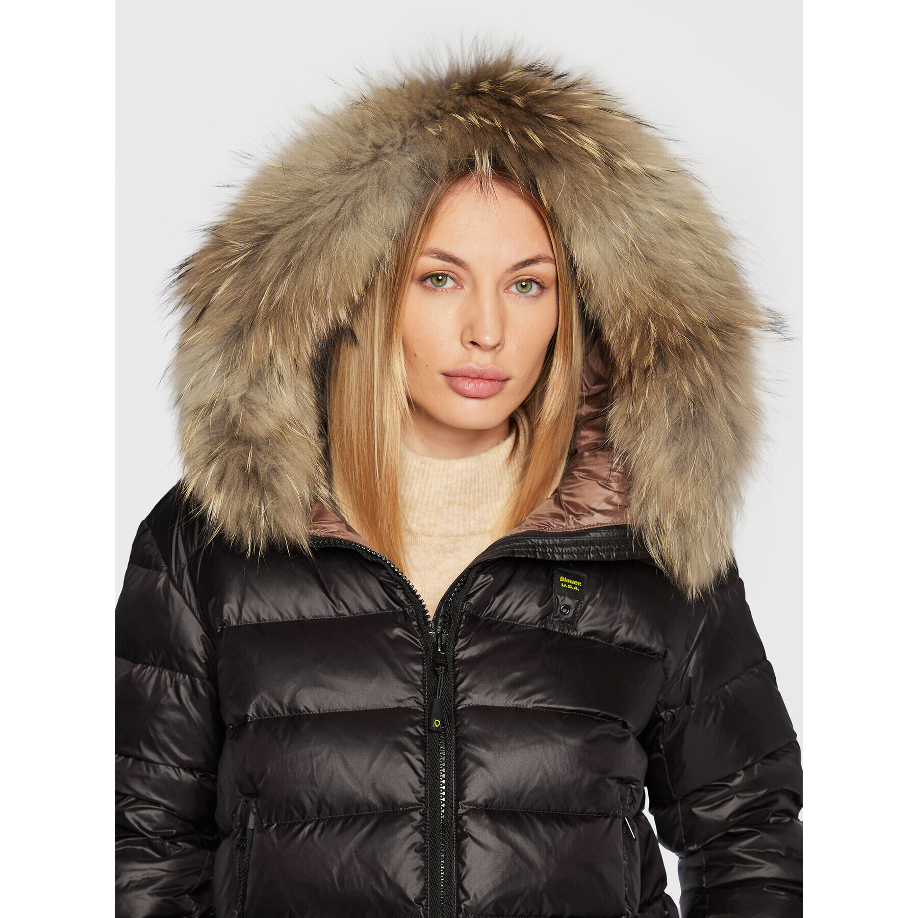 Blauer Vatovaná bunda BLDC03029 005050 Černá Regular Fit - Pepit.cz