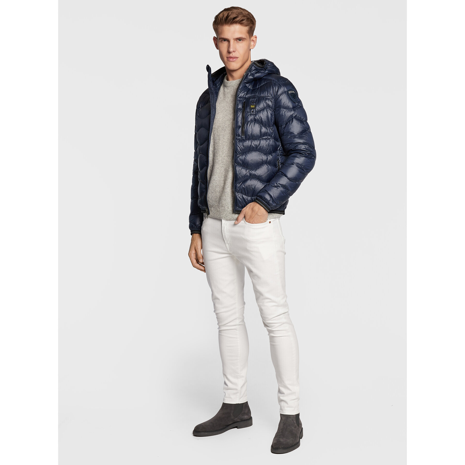 Blauer Vatovaná bunda BLUC03014 006355 Tmavomodrá Regular Fit - Pepit.cz