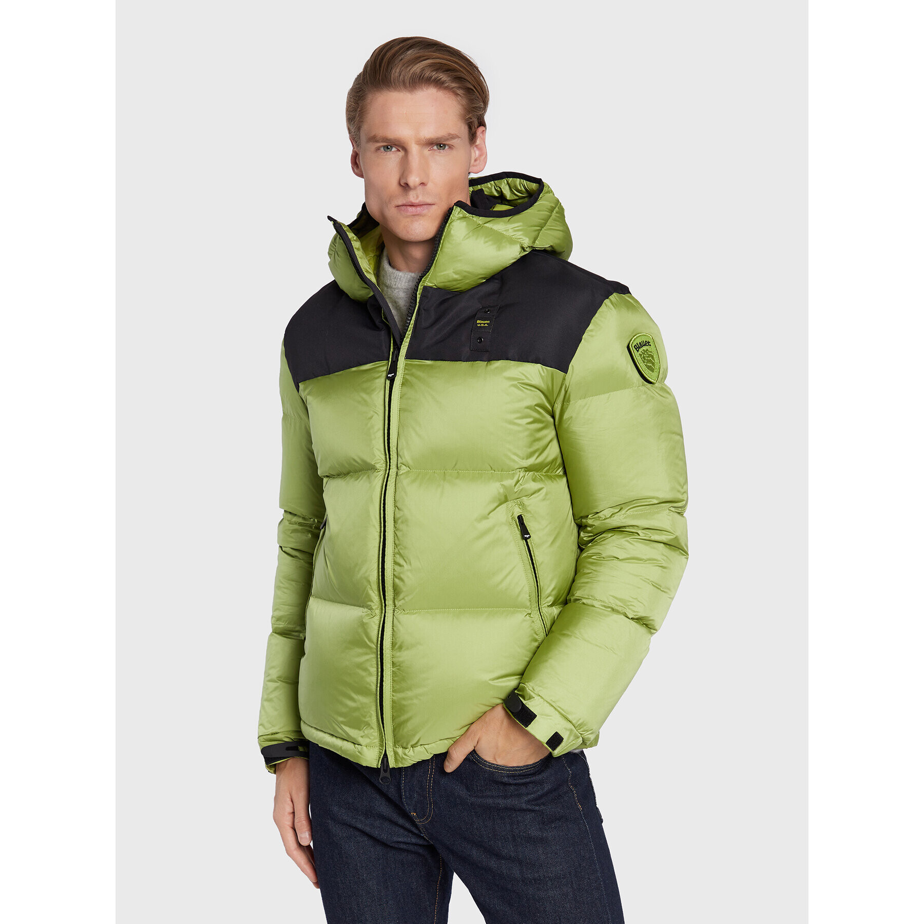 Blauer Vatovaná bunda Cooper BLUC03173 006365 Zelená Regular Fit - Pepit.cz