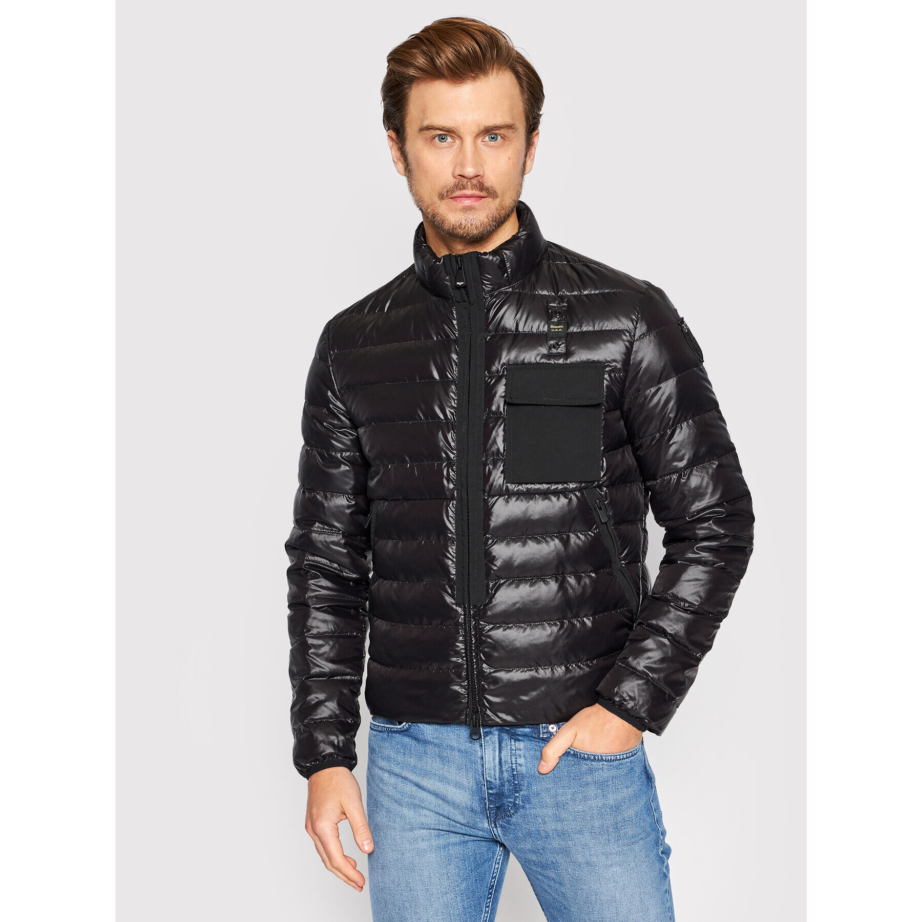 Blauer Vatovaná bunda Dwight BLUC03276 006068 Černá Regular Fit - Pepit.cz