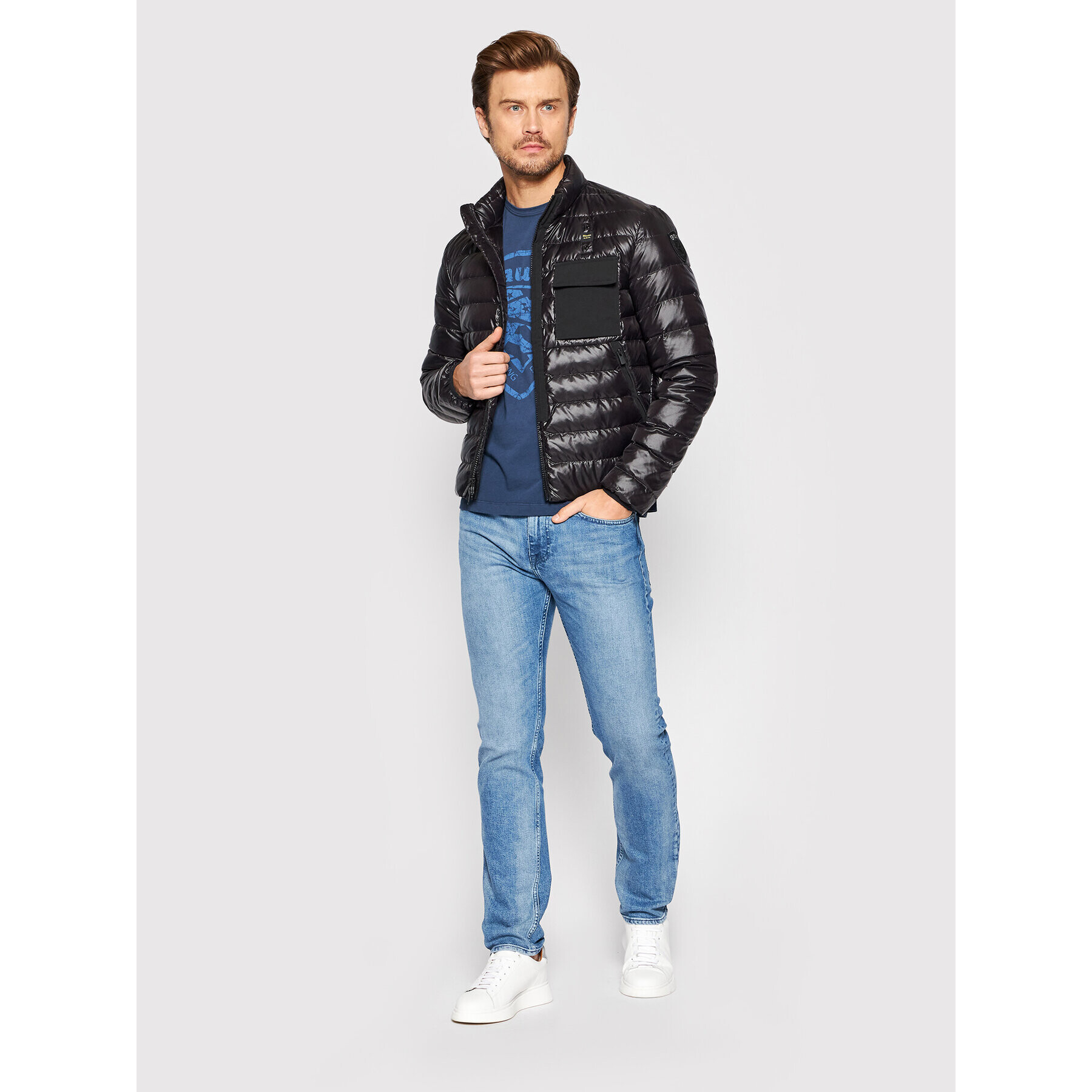 Blauer Vatovaná bunda Dwight BLUC03276 006068 Černá Regular Fit - Pepit.cz