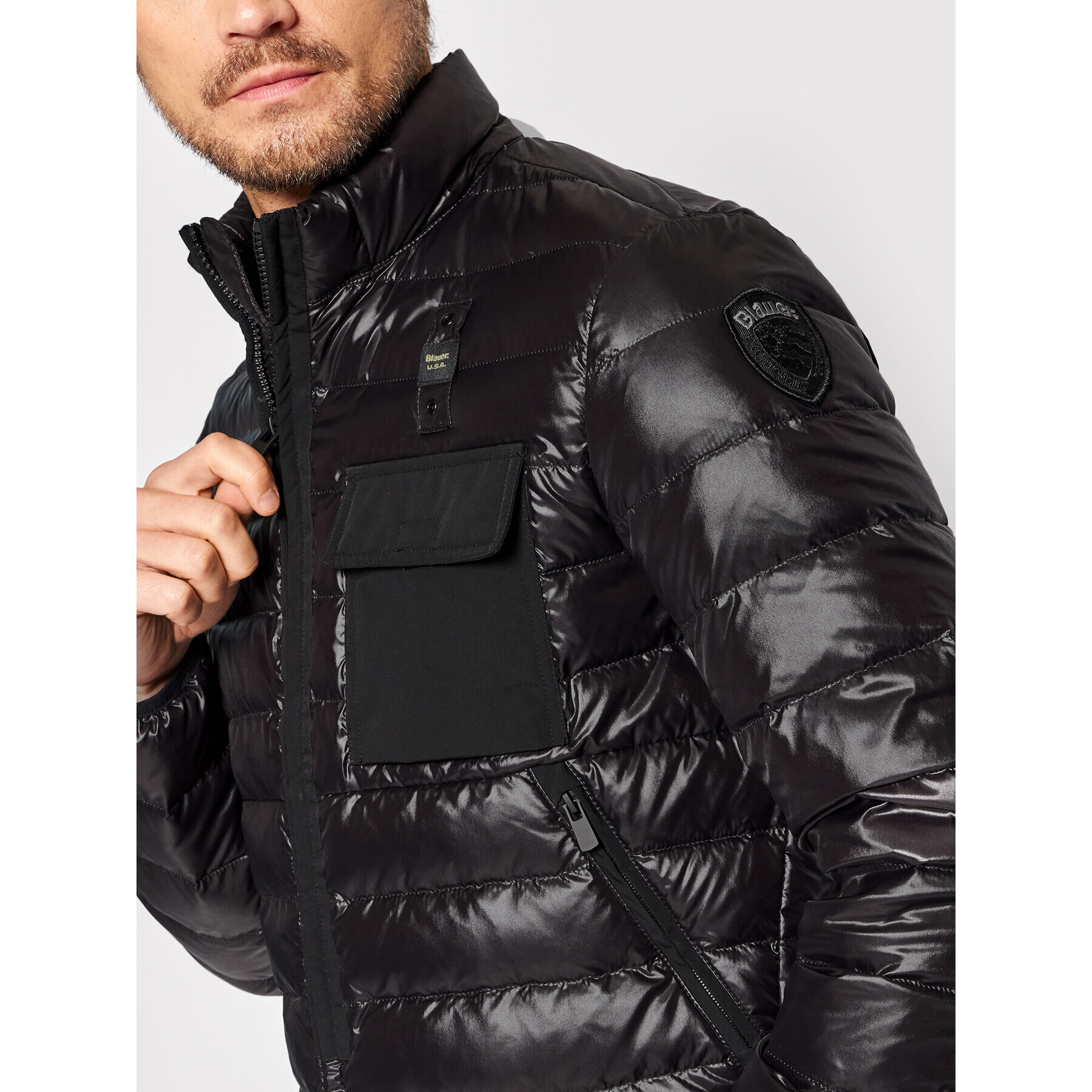 Blauer Vatovaná bunda Dwight BLUC03276 006068 Černá Regular Fit - Pepit.cz