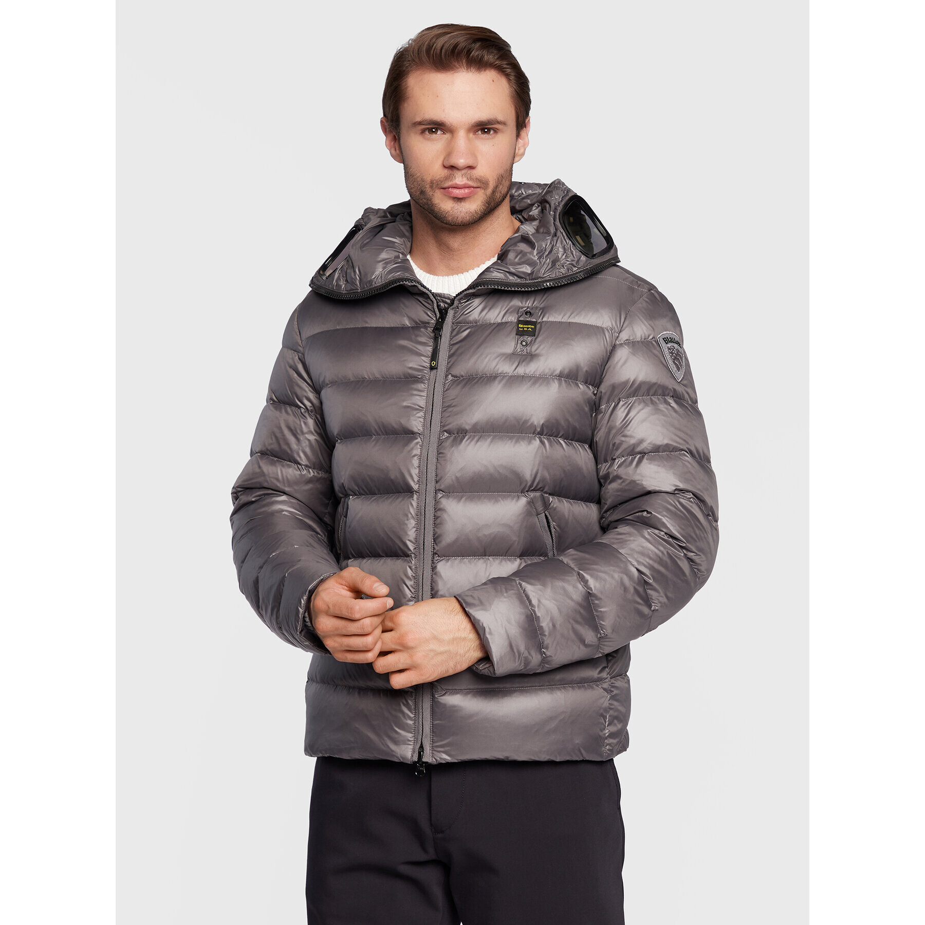 Blauer Vatovaná bunda Enrique BLUC03128 006360 Šedá Regular Fit - Pepit.cz