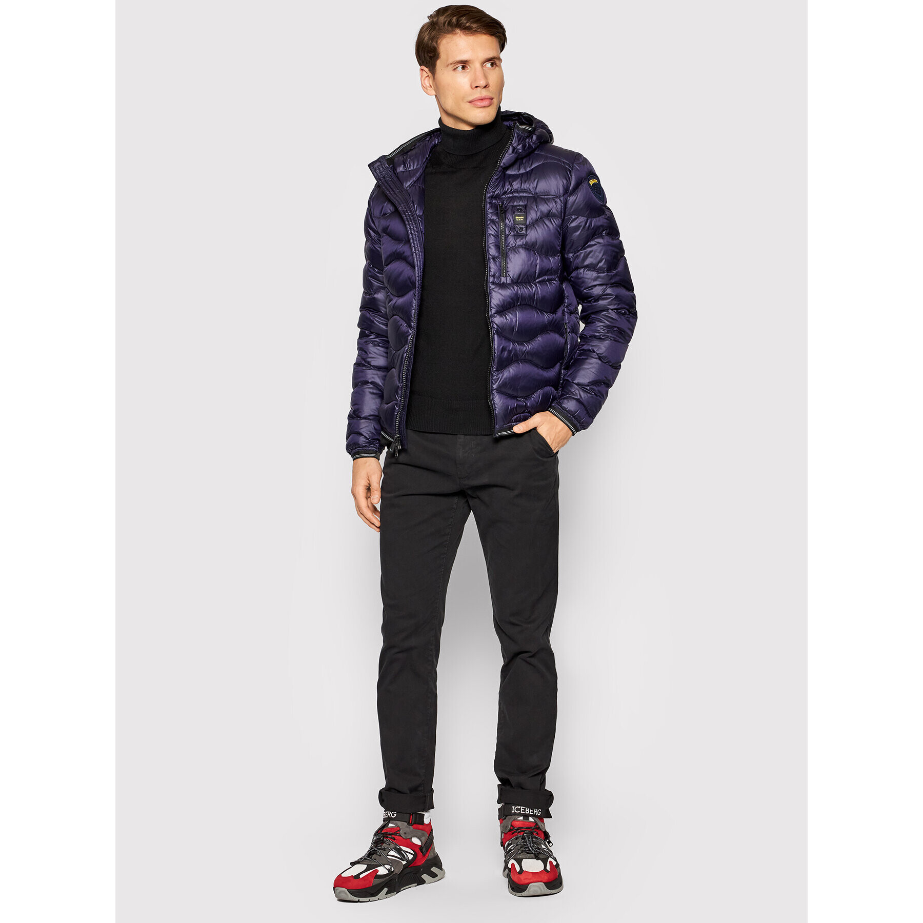 Blauer Vatovaná bunda Maurice 21WBLUC03080 004719 Tmavomodrá Regular Fit - Pepit.cz