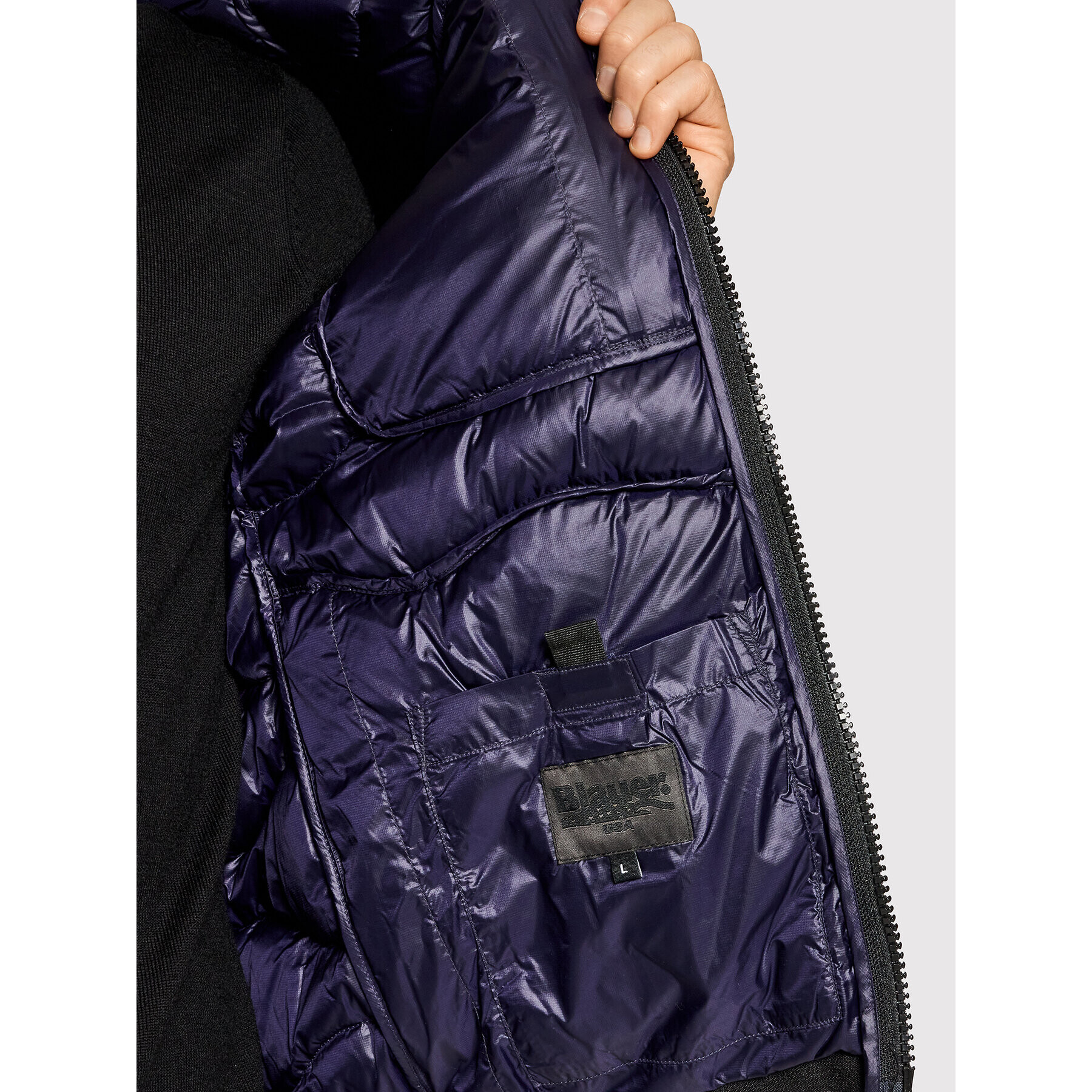 Blauer Vatovaná bunda Maurice 21WBLUC03080 004719 Tmavomodrá Regular Fit - Pepit.cz