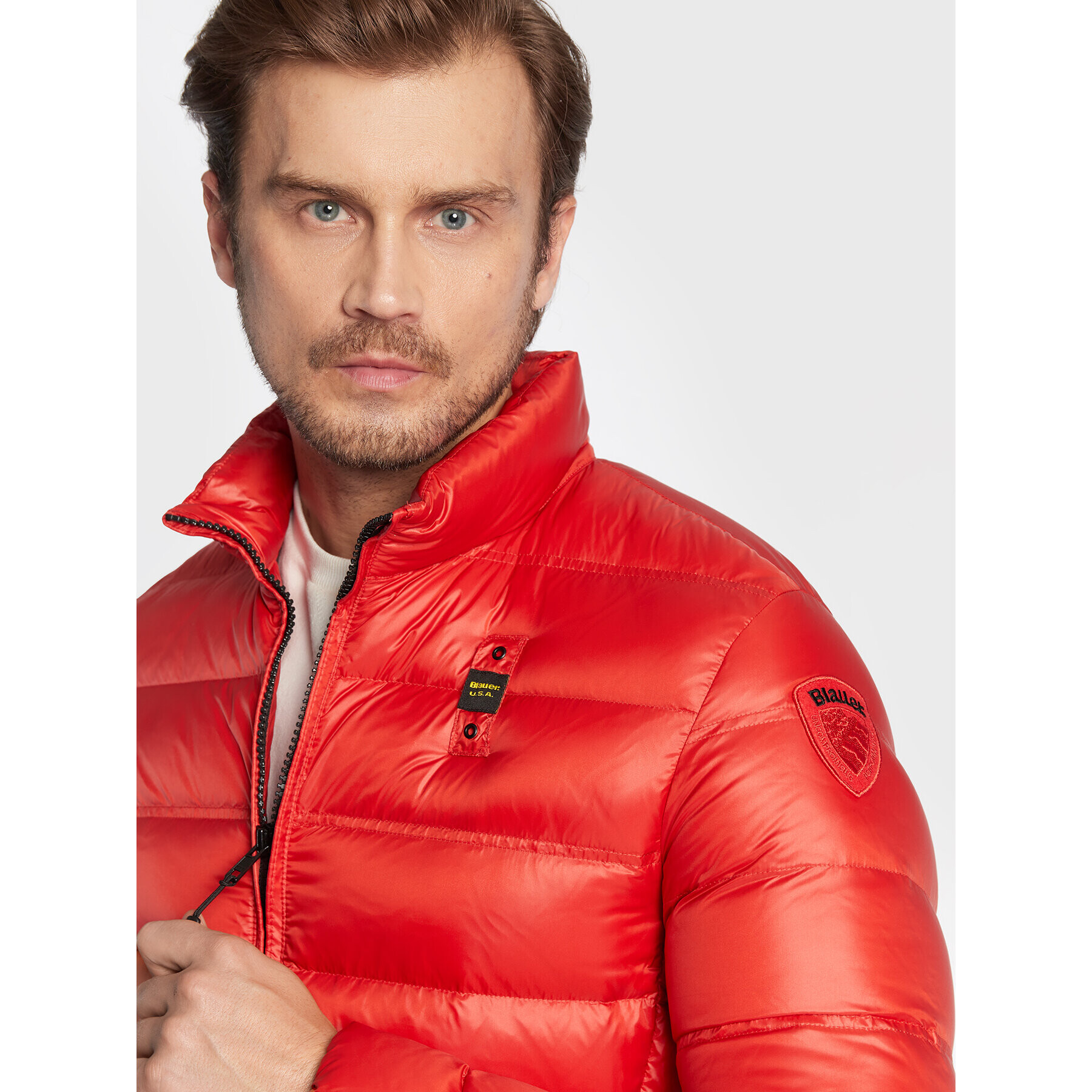 Blauer Vatovaná bunda Seth BLUC03010 006360 Červená Regular Fit - Pepit.cz