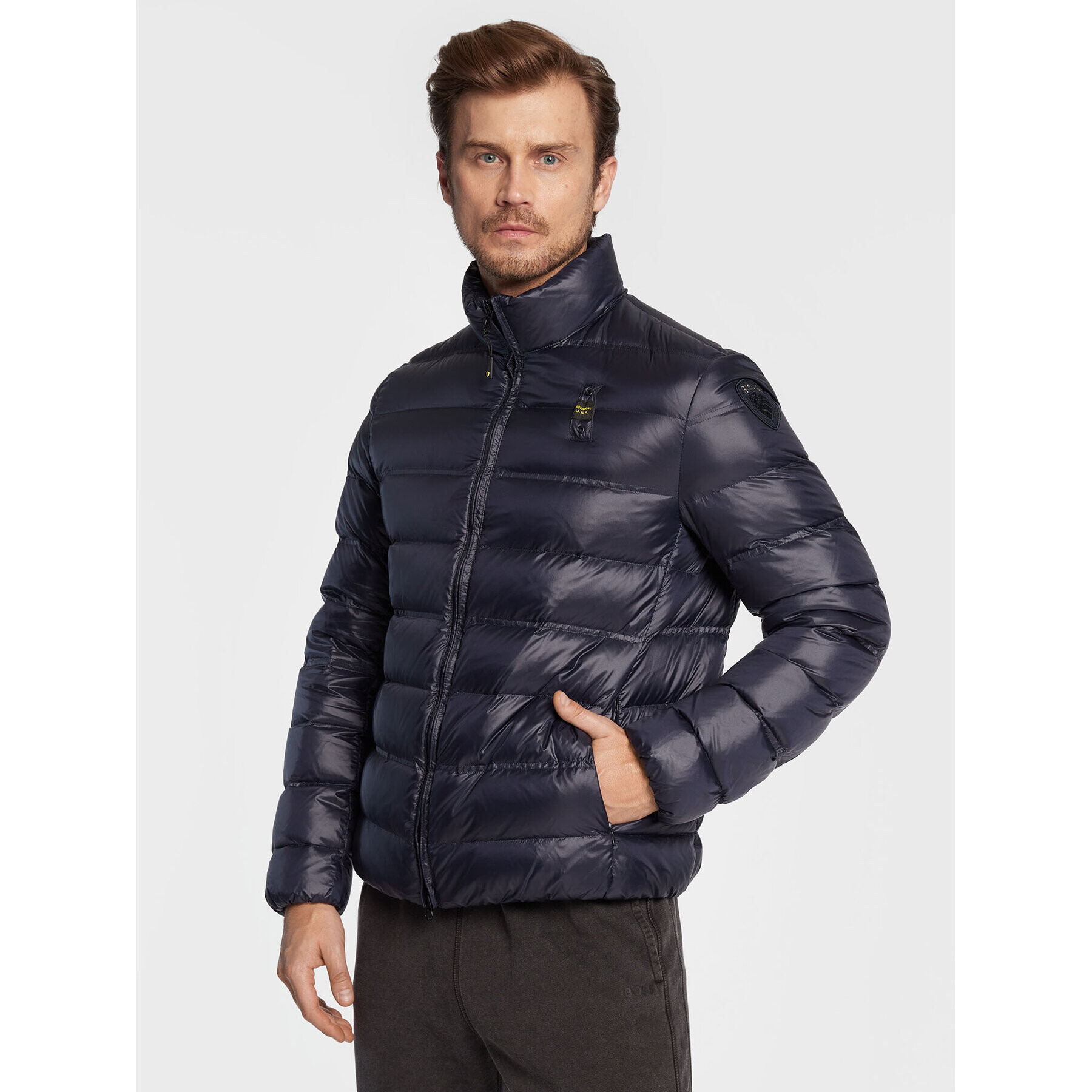 Blauer Vatovaná bunda Seth BLUC03010 006360 Tmavomodrá Regular Fit - Pepit.cz