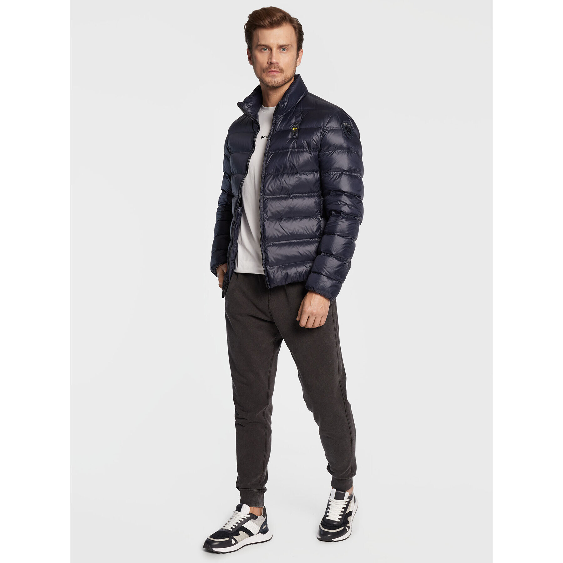 Blauer Vatovaná bunda Seth BLUC03010 006360 Tmavomodrá Regular Fit - Pepit.cz