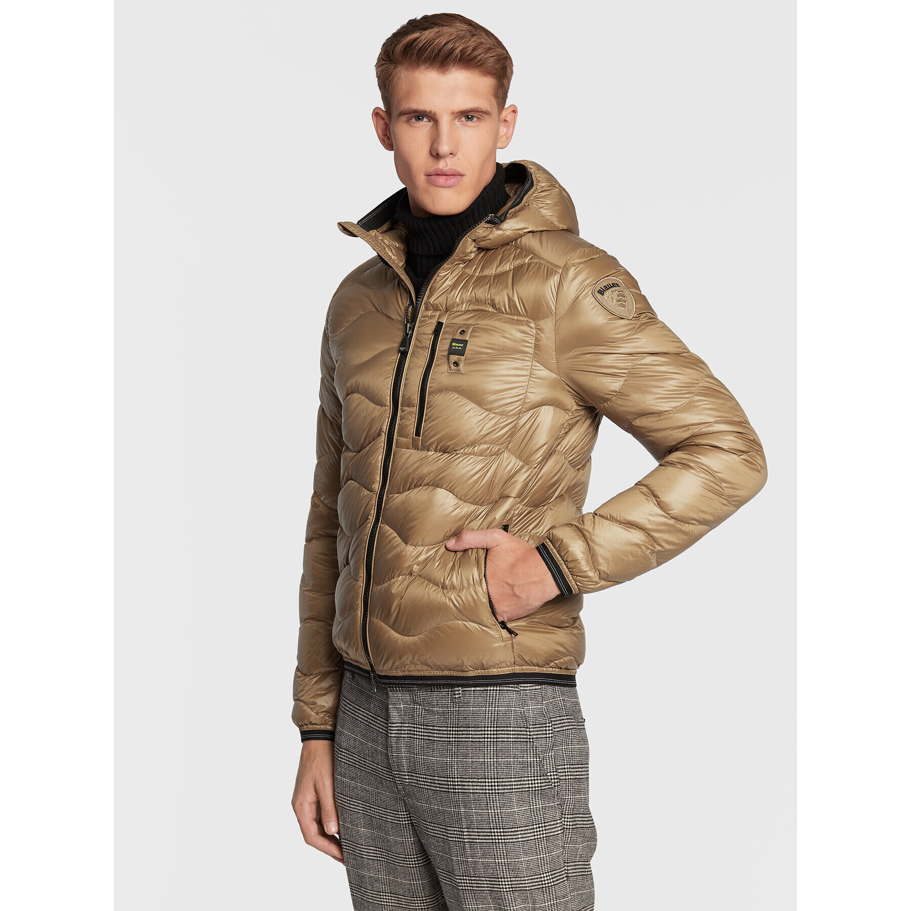 Blauer Vatovaná bunda Terence BLUC03014 006355 Zlatá Regular Fit - Pepit.cz