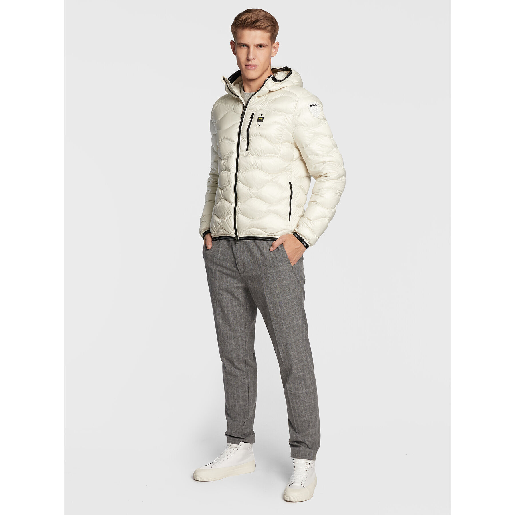 Blauer Vatovaná bunda Terence Wave BLUC03014 006355 Béžová Regular Fit - Pepit.cz