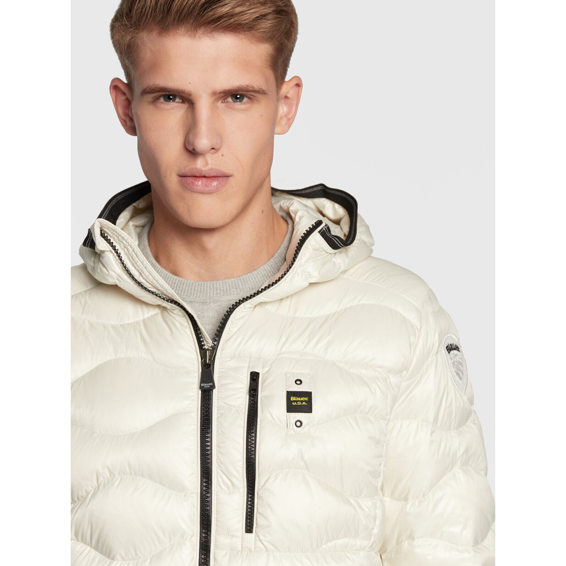 Blauer Vatovaná bunda Terence Wave BLUC03014 006355 Béžová Regular Fit - Pepit.cz