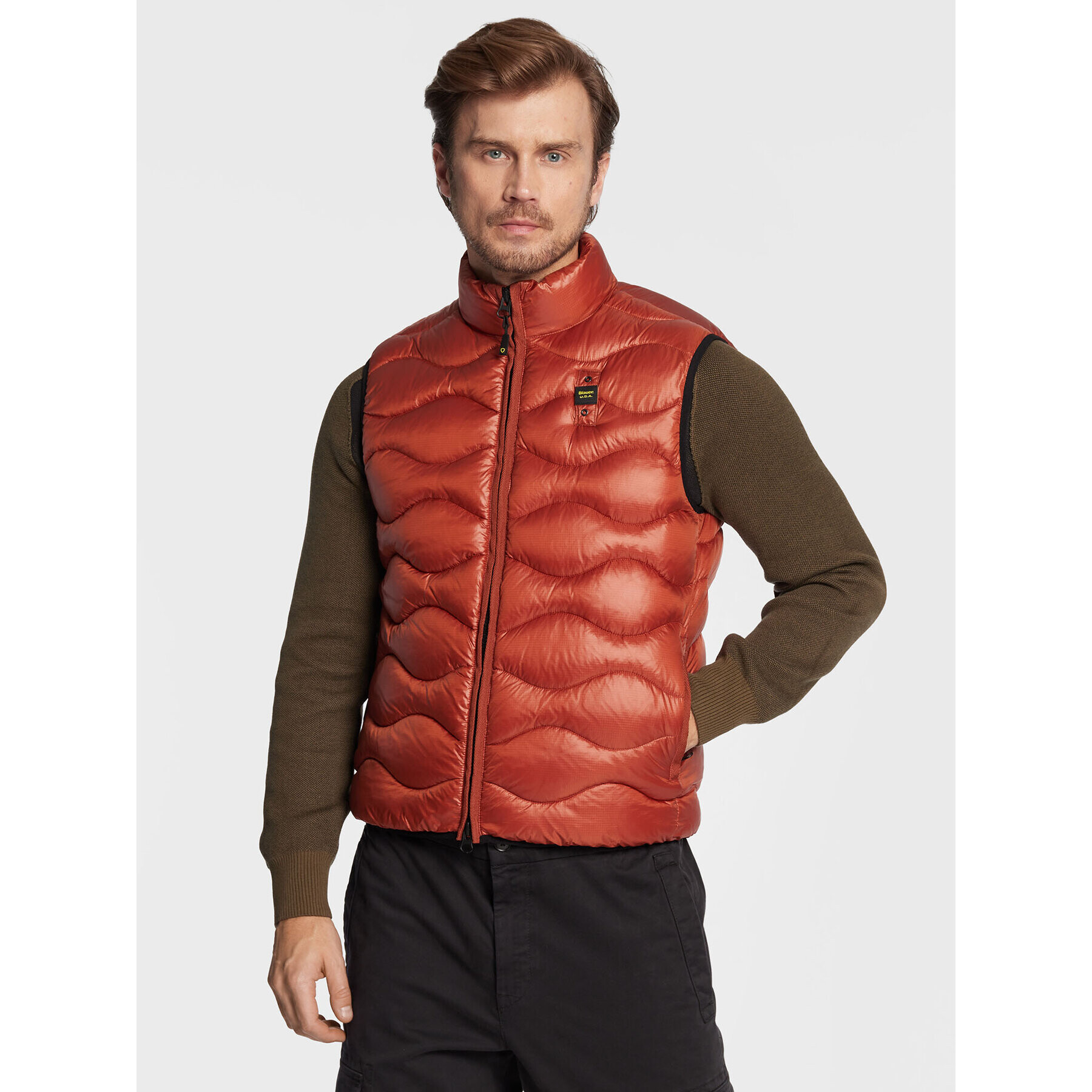 Blauer Vesta Jackson BLUX02144 005958 Oranžová Regular Fit - Pepit.cz