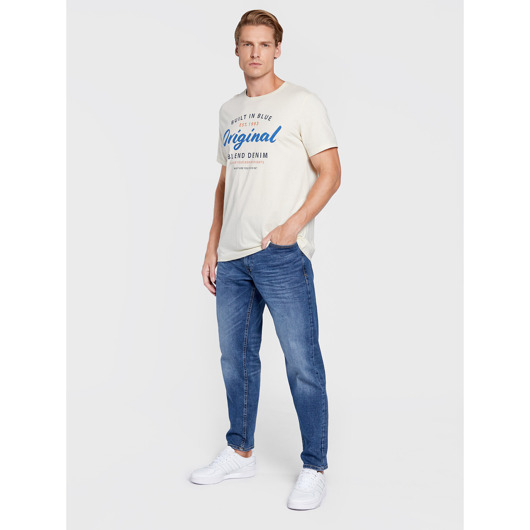 Blend Jeansy Thunder 20714207 Modrá Relaxed Fit - Pepit.cz