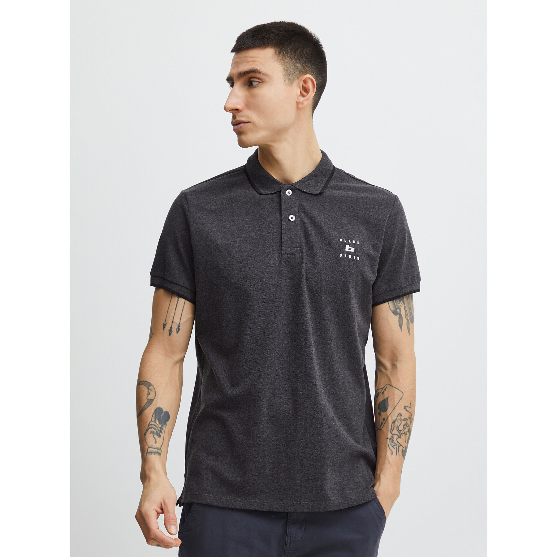 Blend Polokošile 20715178 Šedá Regular Fit - Pepit.cz