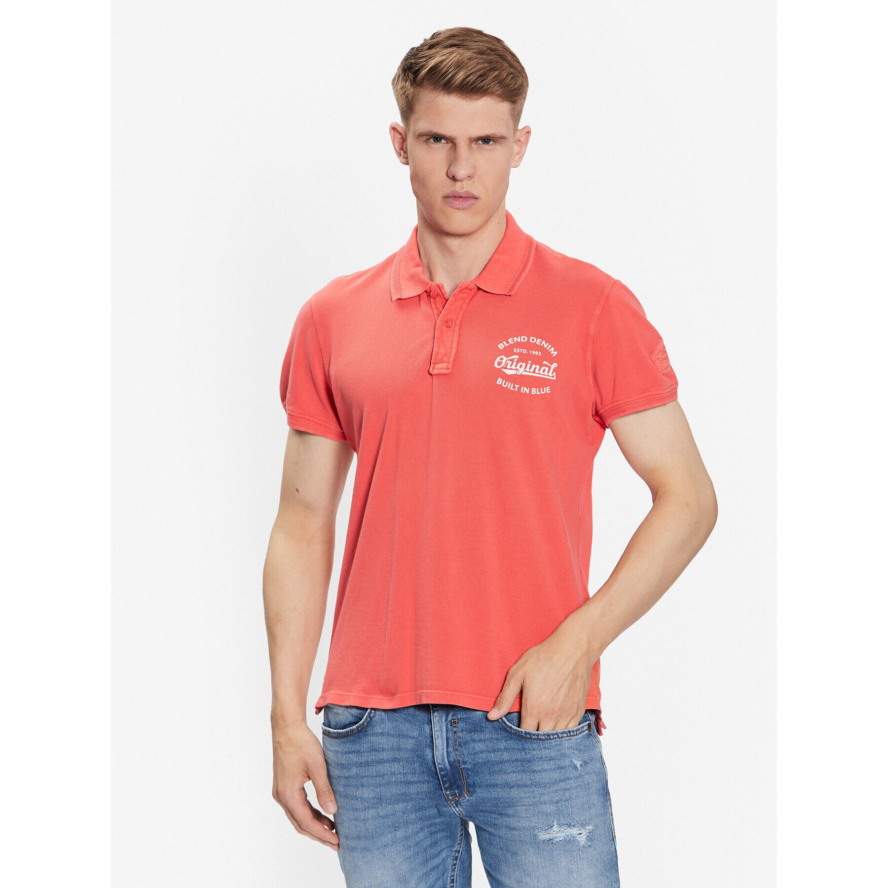 Blend Polokošile 20715182 Červená Regular Fit - Pepit.cz