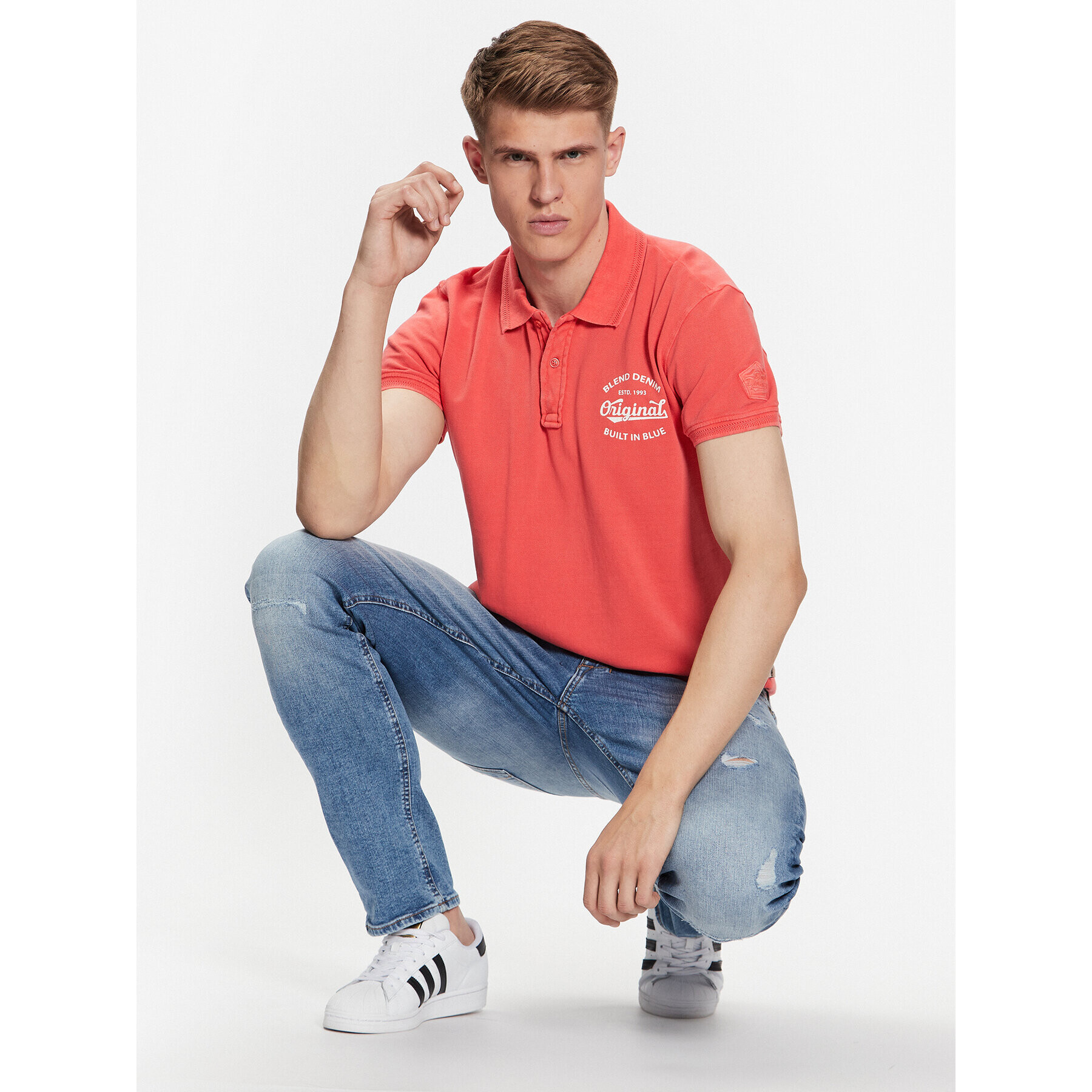 Blend Polokošile 20715182 Červená Regular Fit - Pepit.cz