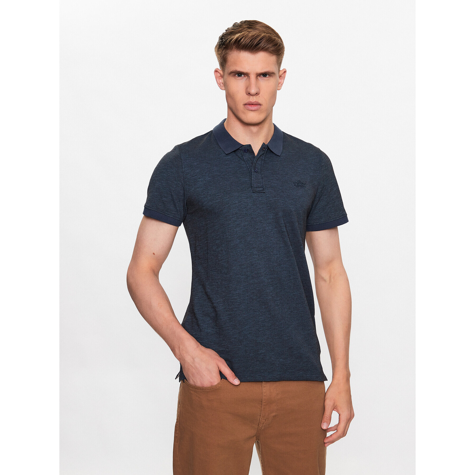 Blend Polokošile 20715186 Tmavomodrá Regular Fit - Pepit.cz