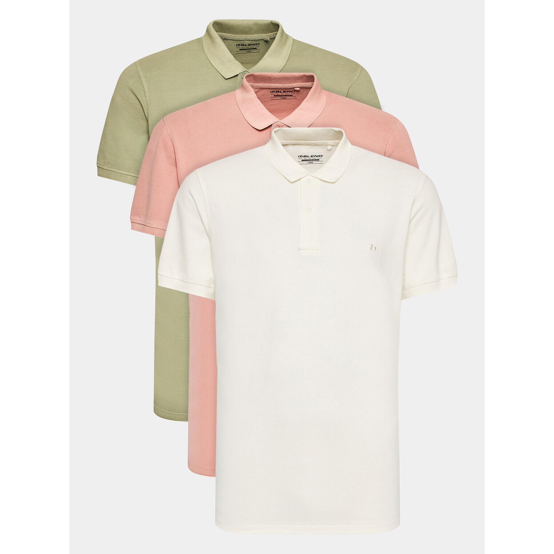 Blend Sada 3-polo triček 20715947 Barevná Regular Fit - Pepit.cz