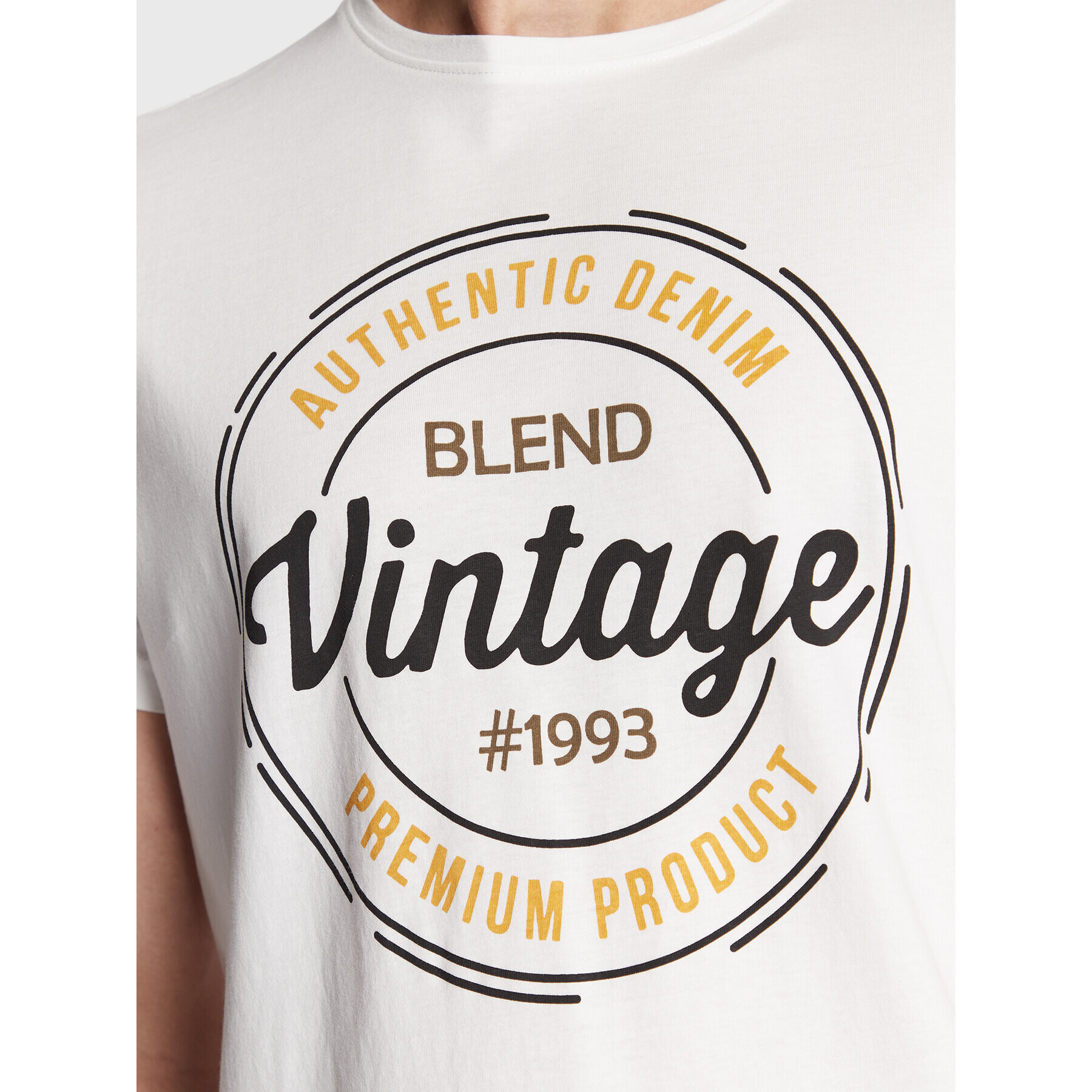 Blend T-Shirt 20714811 Bílá Regular Fit - Pepit.cz