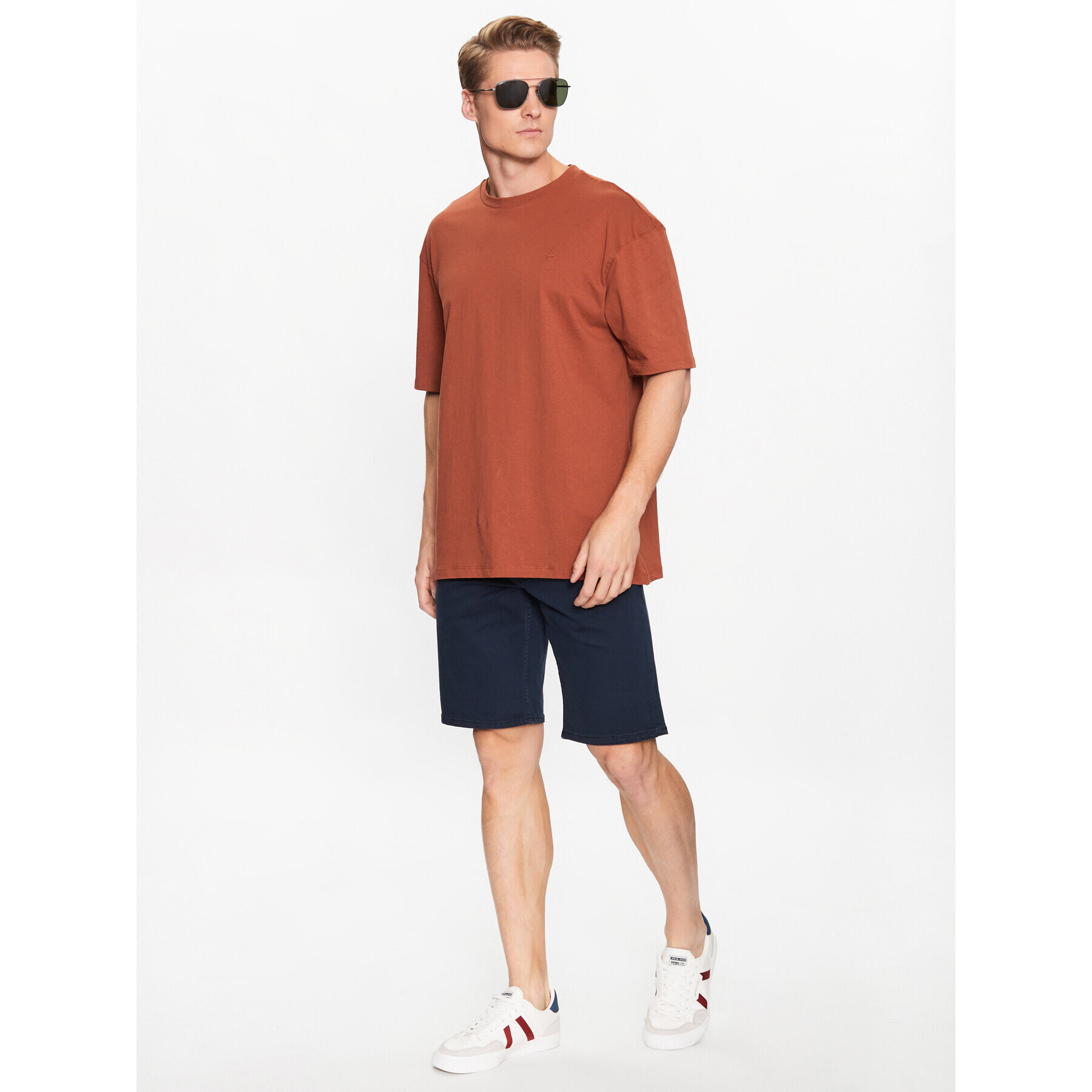 Blend T-Shirt 20715027 Hnědá Relaxed Fit - Pepit.cz