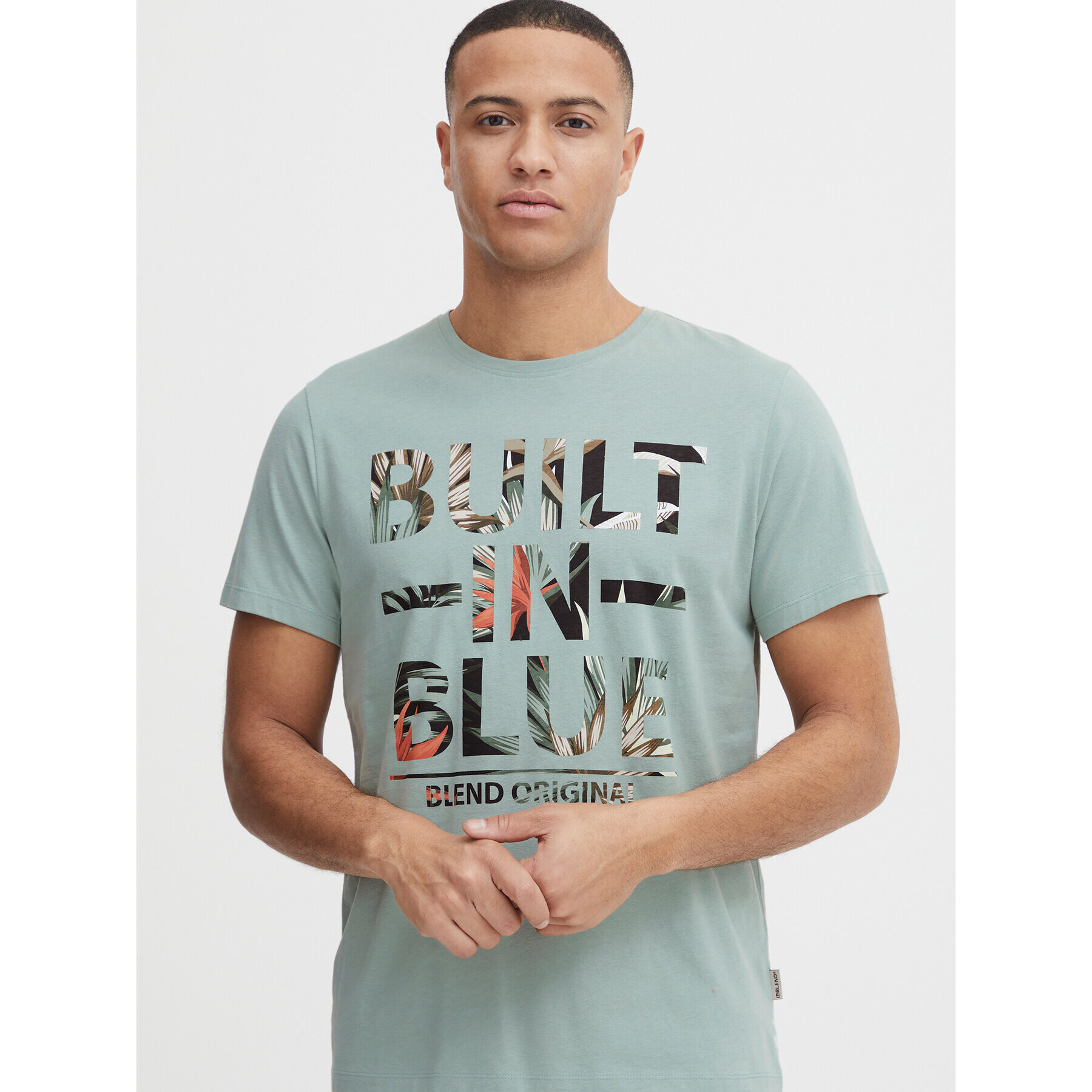 Blend T-Shirt 20715039 Zelená Regular Fit - Pepit.cz