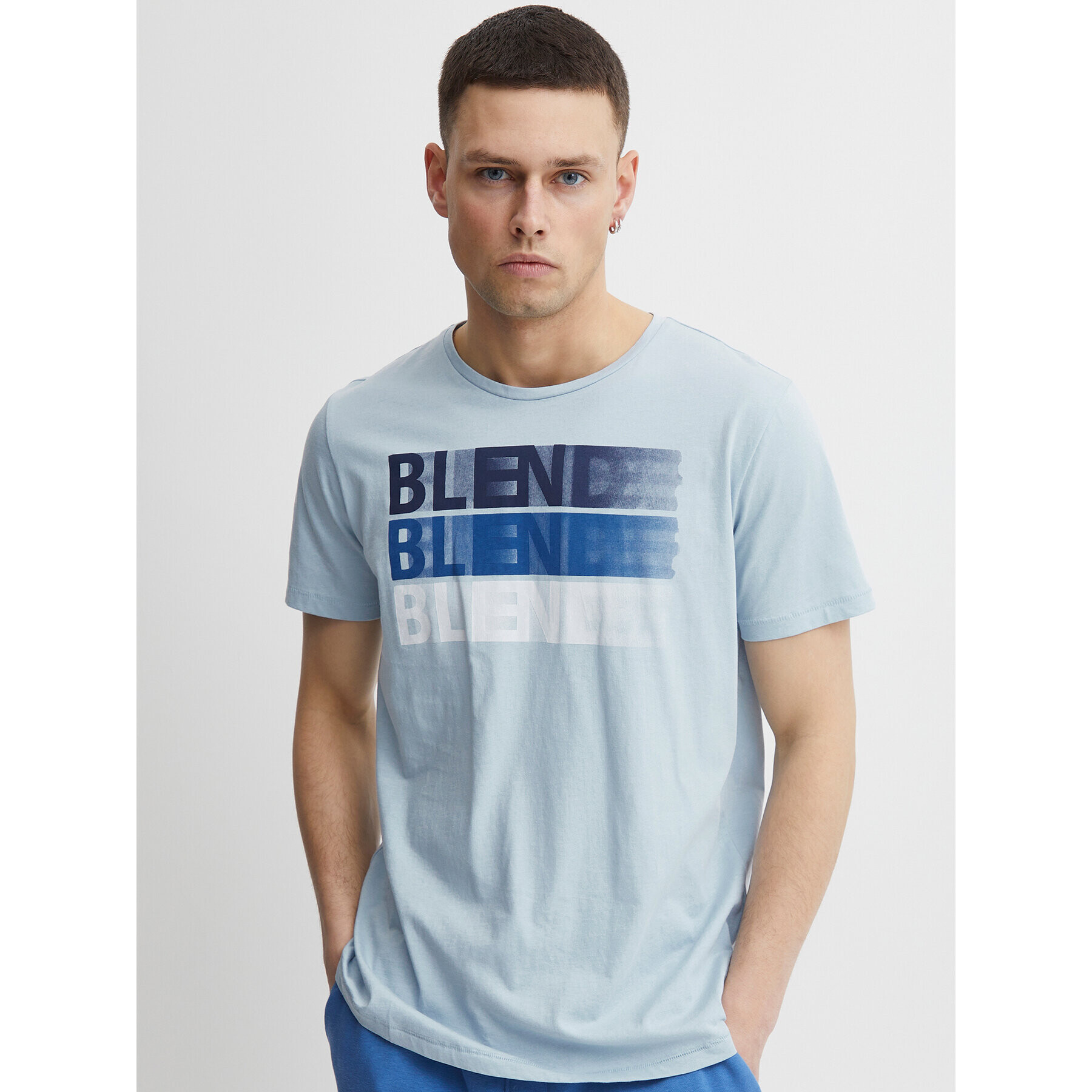 Blend T-Shirt 20715045 Modrá Regular Fit - Pepit.cz