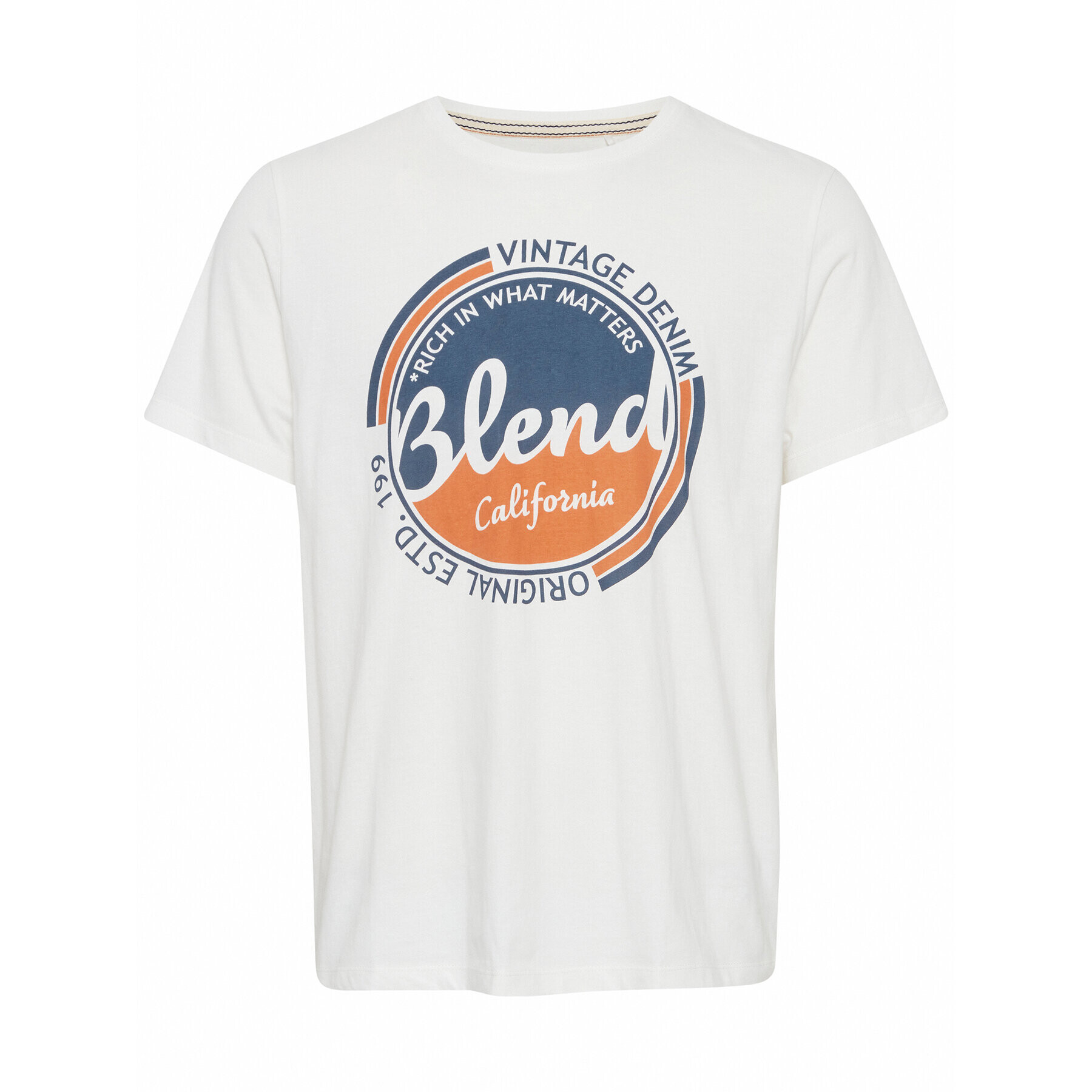 Blend T-Shirt 20715308 Bílá Regular Fit - Pepit.cz