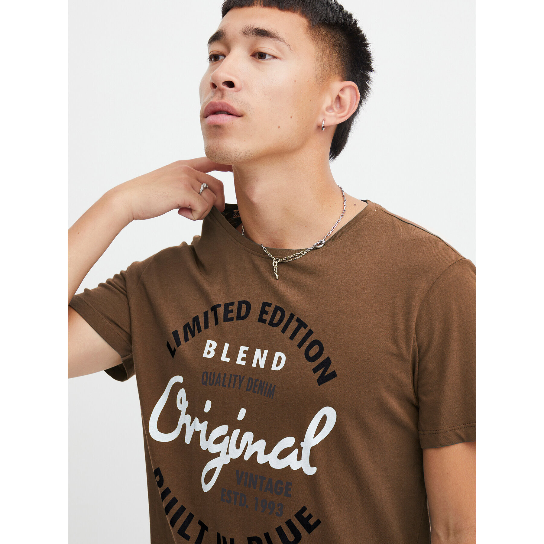 Blend T-Shirt 20715764 Hnědá Regular Fit - Pepit.cz