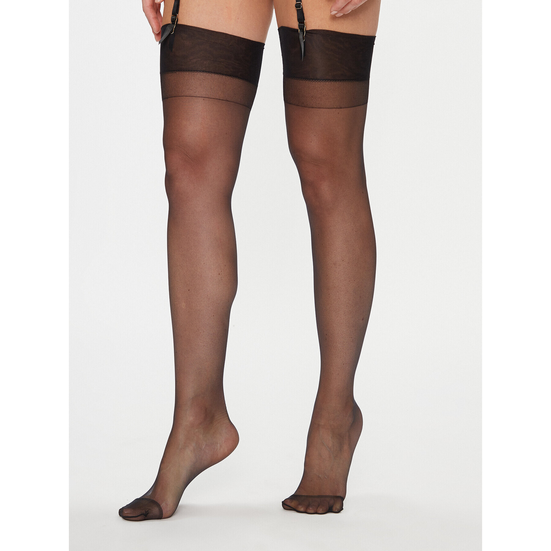 Bluebella Dámské punčocháče Plain Top Stockings 41459 Černá - Pepit.cz