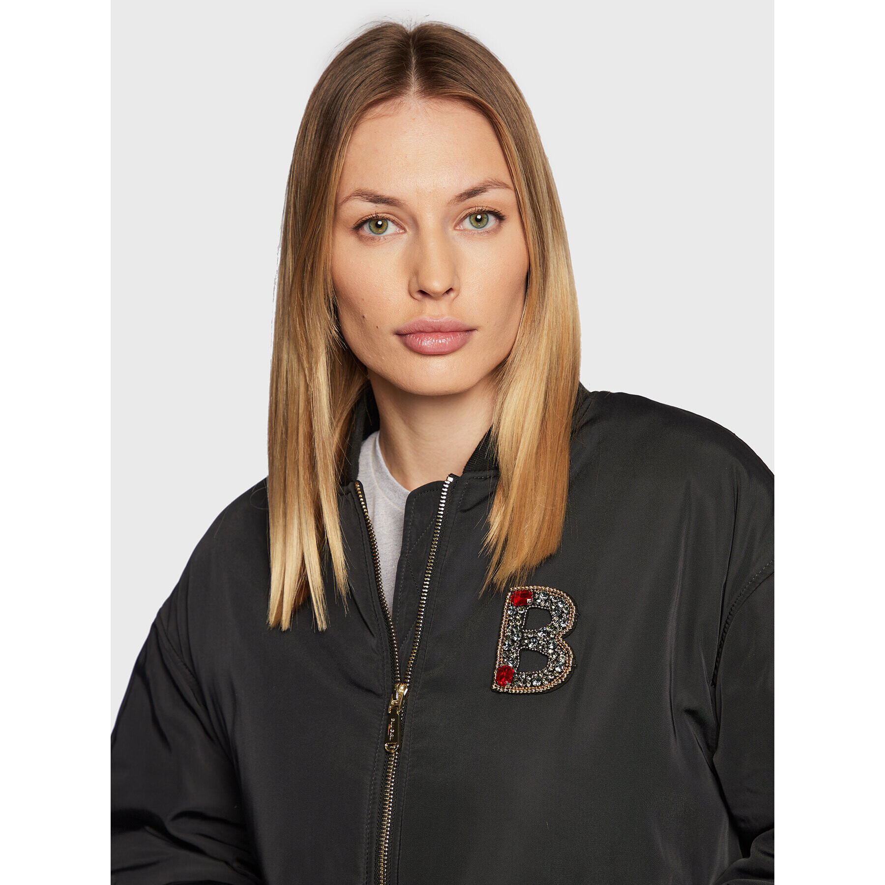 Blugirl Blumarine Bunda bomber RF2155-T3186 Černá Regular Fit - Pepit.cz