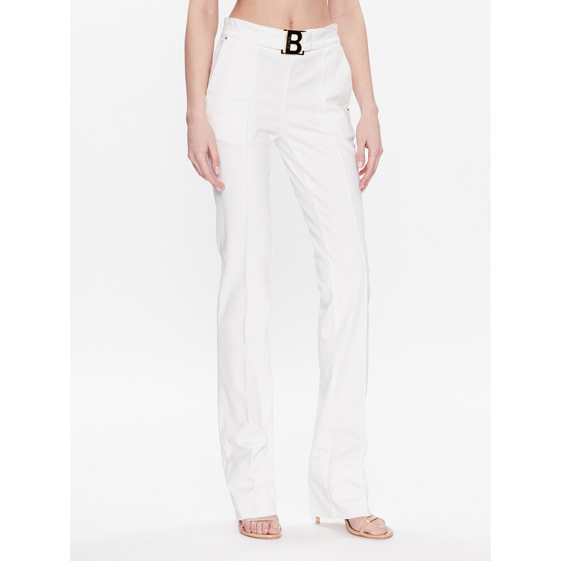 Blugirl Blumarine Jeansy RA3142-T3546 Bílá Straight Leg - Pepit.cz