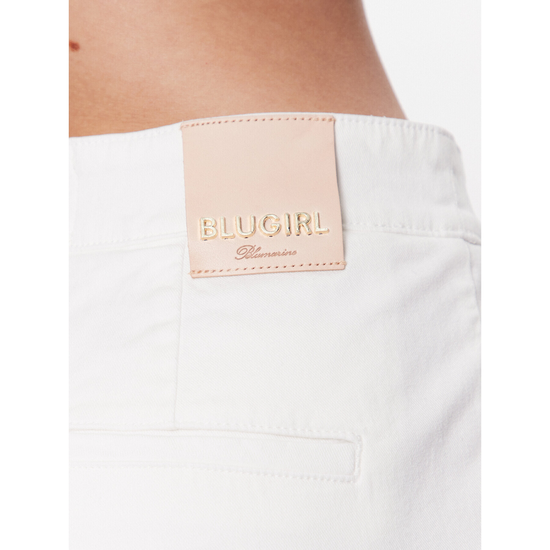 Blugirl Blumarine Jeansy RA3142-T3546 Bílá Straight Leg - Pepit.cz