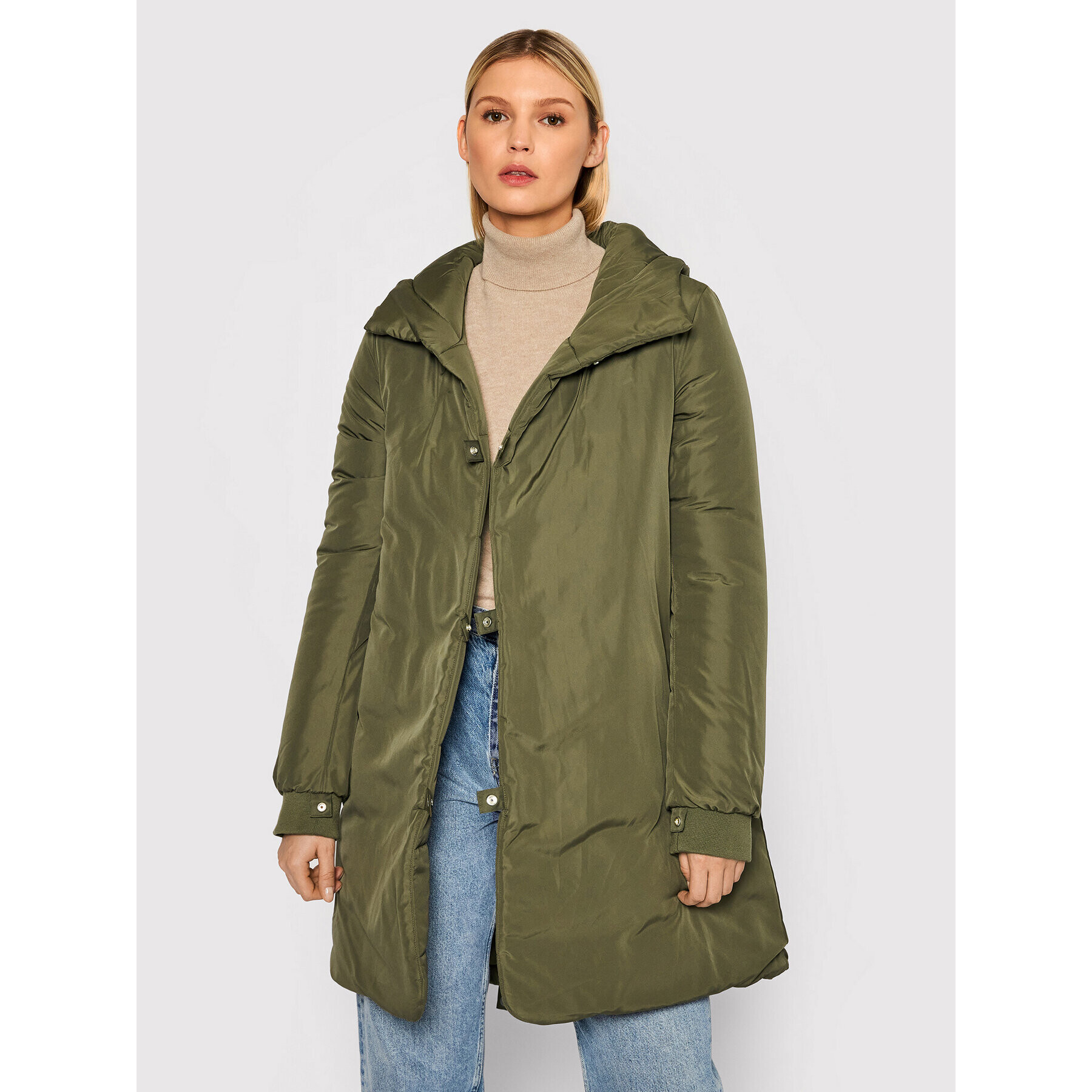 Blugirl Blumarine Parka RH1265-T8727 Zelená Regular Fit - Pepit.cz