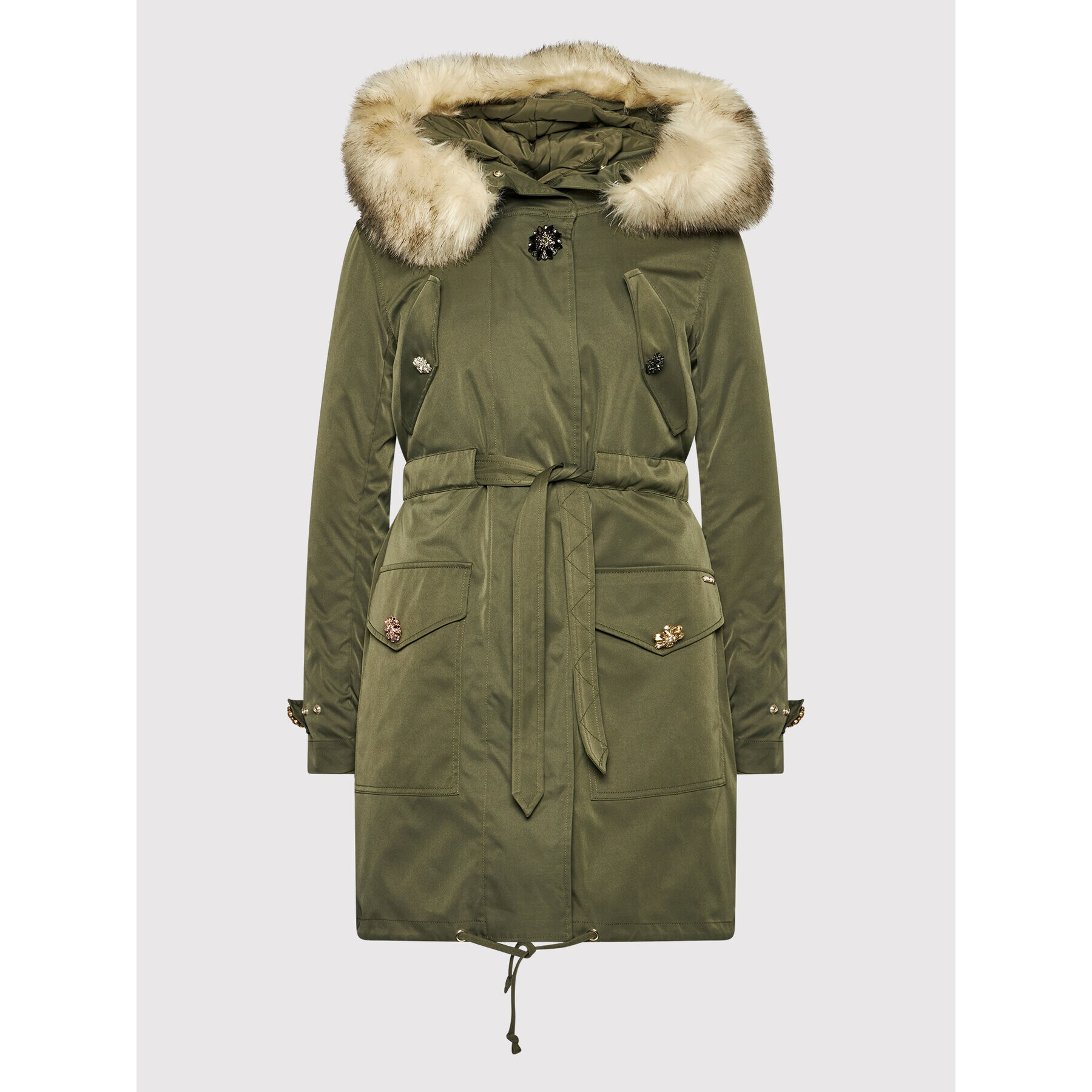 Blugirl Blumarine Parka RH1265-T8727 Zelená Regular Fit - Pepit.cz