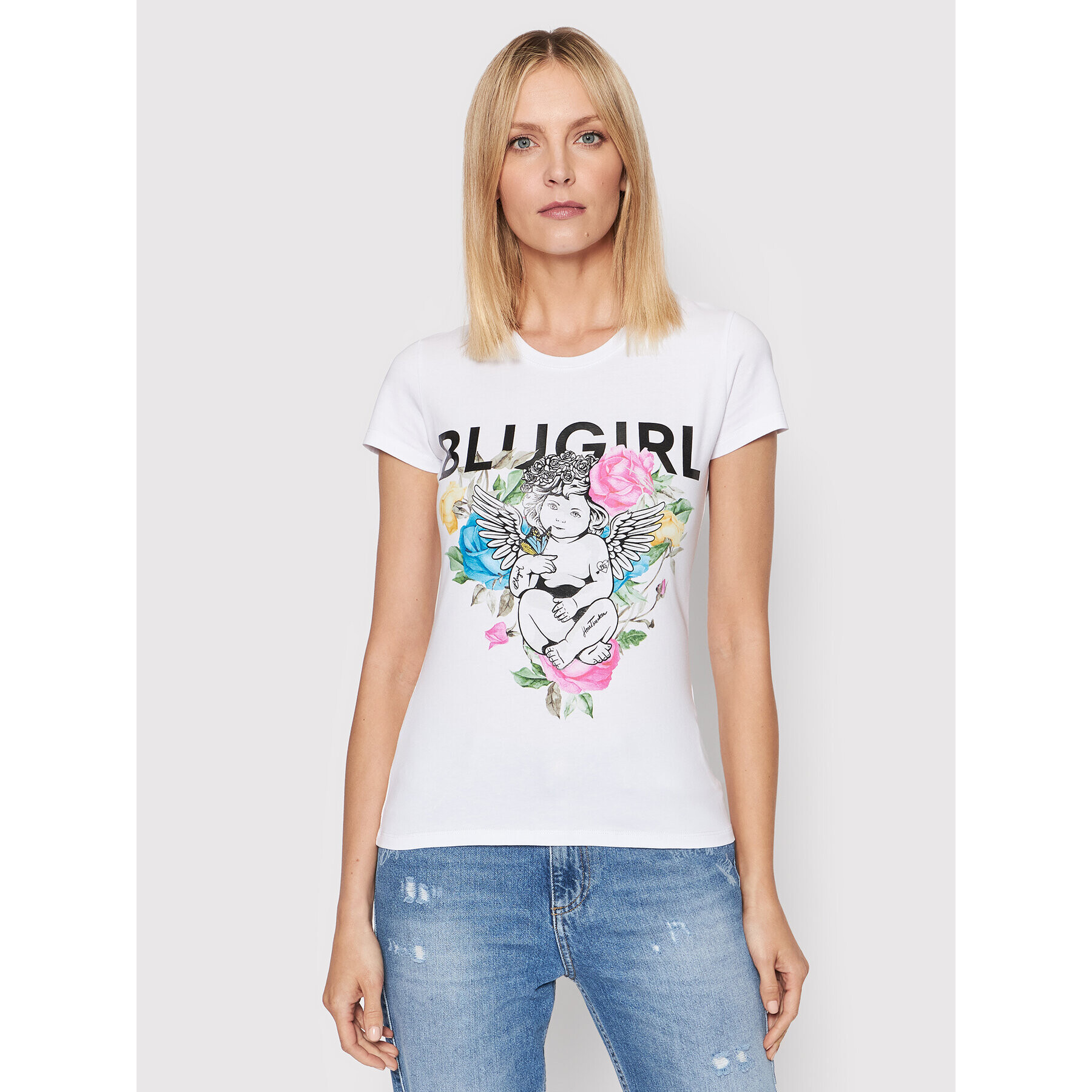 Blugirl Blumarine T-Shirt RA2230-J6450 Bílá Regular Fit - Pepit.cz