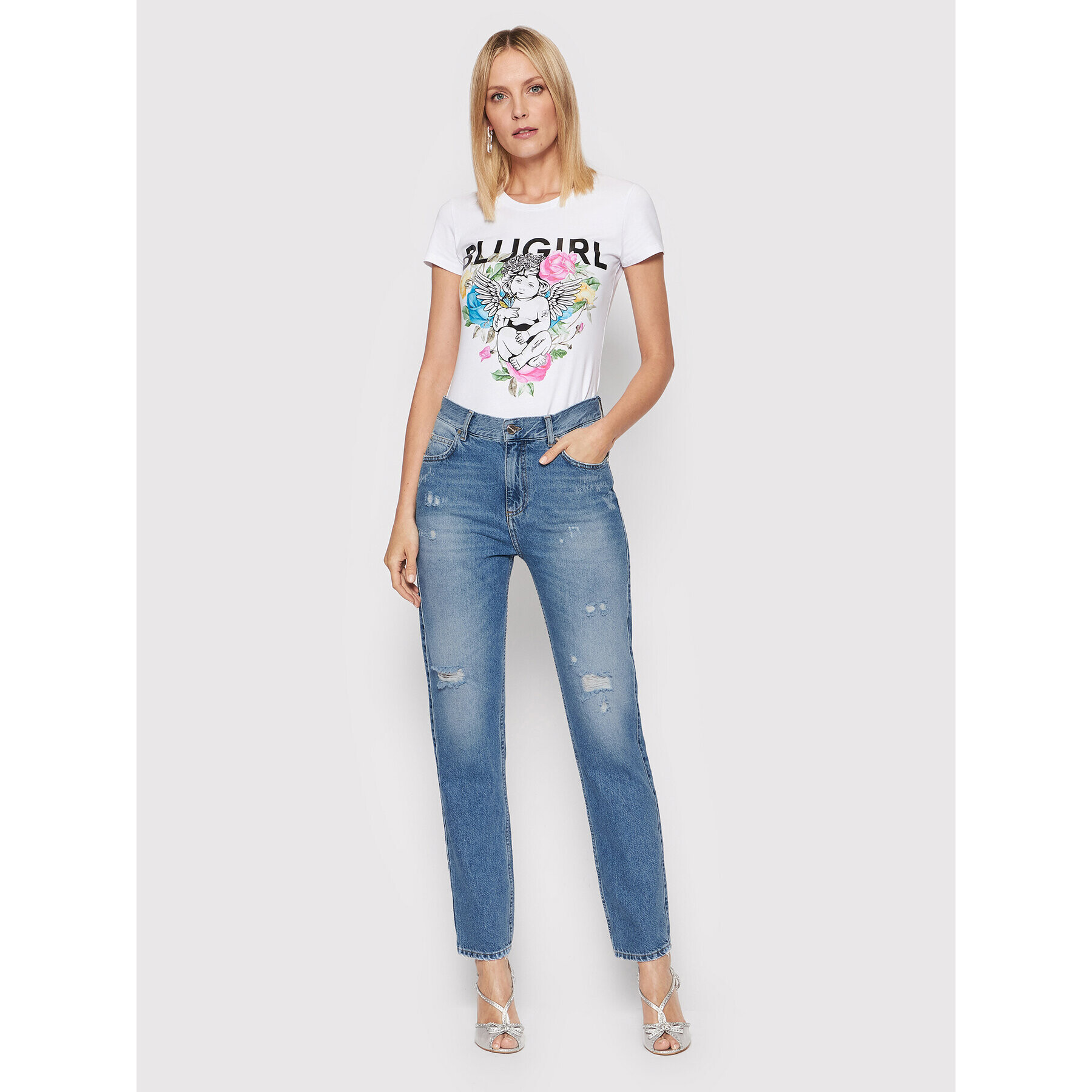 Blugirl Blumarine T-Shirt RA2230-J6450 Bílá Regular Fit - Pepit.cz