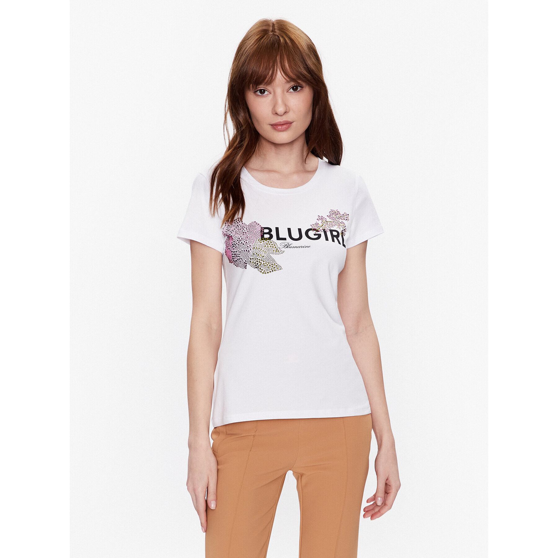 Blugirl Blumarine T-Shirt RA3157-J5003 Bílá Regular Fit - Pepit.cz