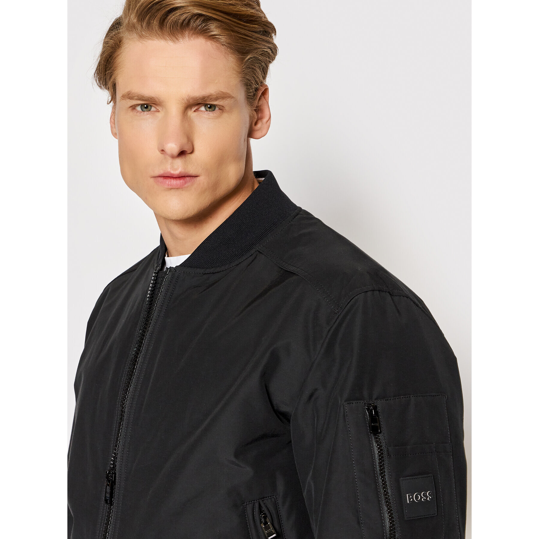 Boss Bunda bomber Cadis 50464325 Černá Regular Fit - Pepit.cz