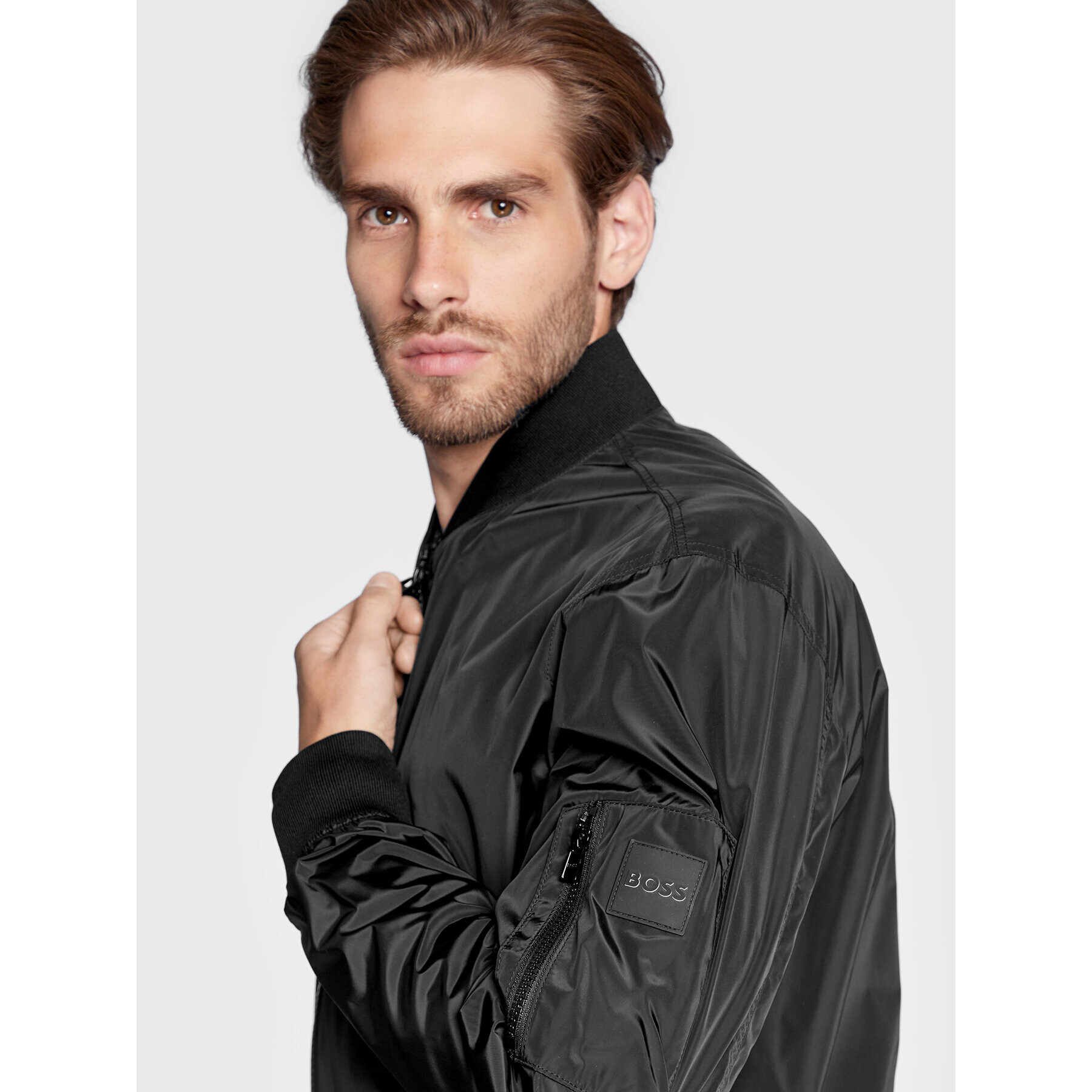 Boss Bunda bomber Costia1 50479241 Černá Regular Fit - Pepit.cz