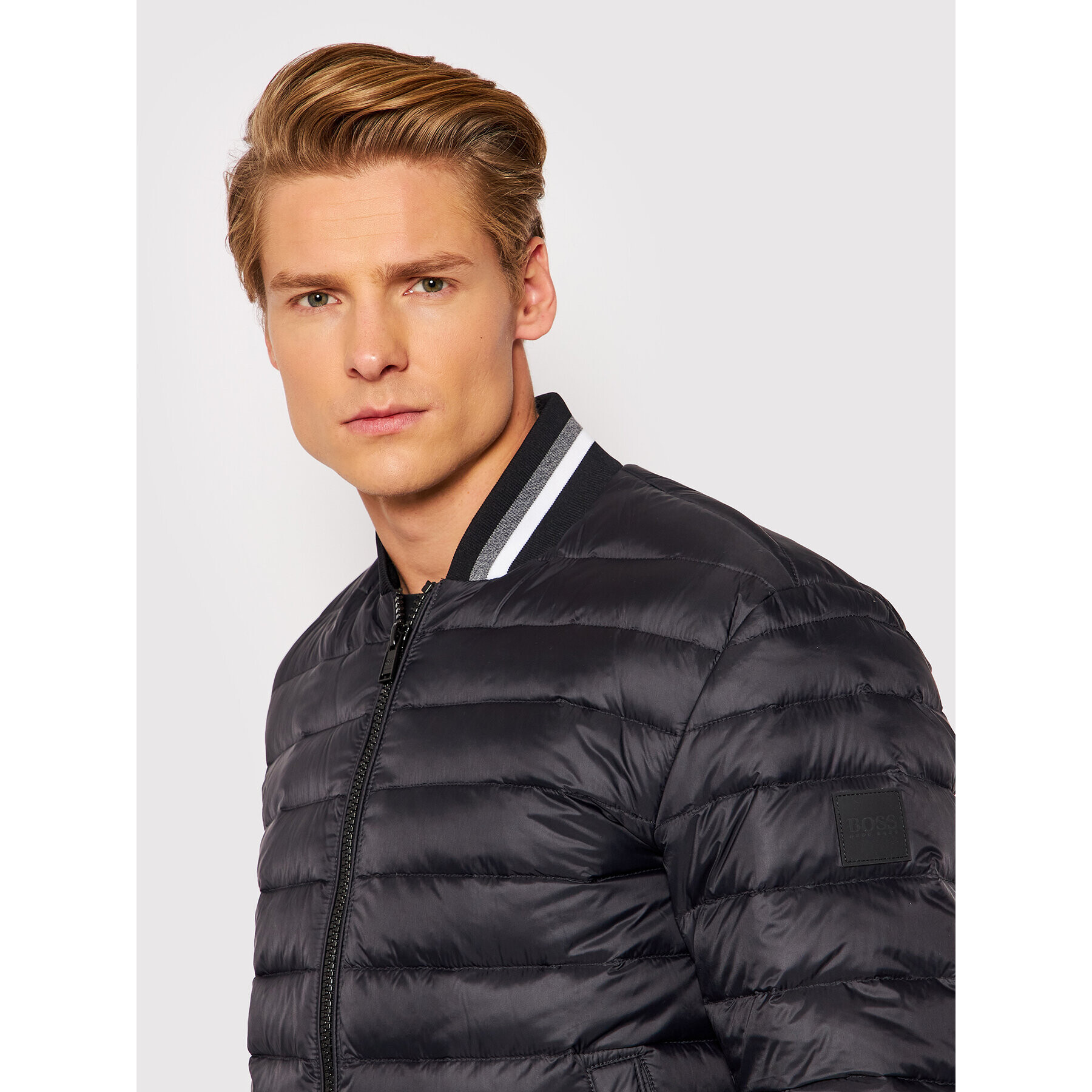 Boss Bunda bomber Danno 50454440 Černá Regular Fit - Pepit.cz